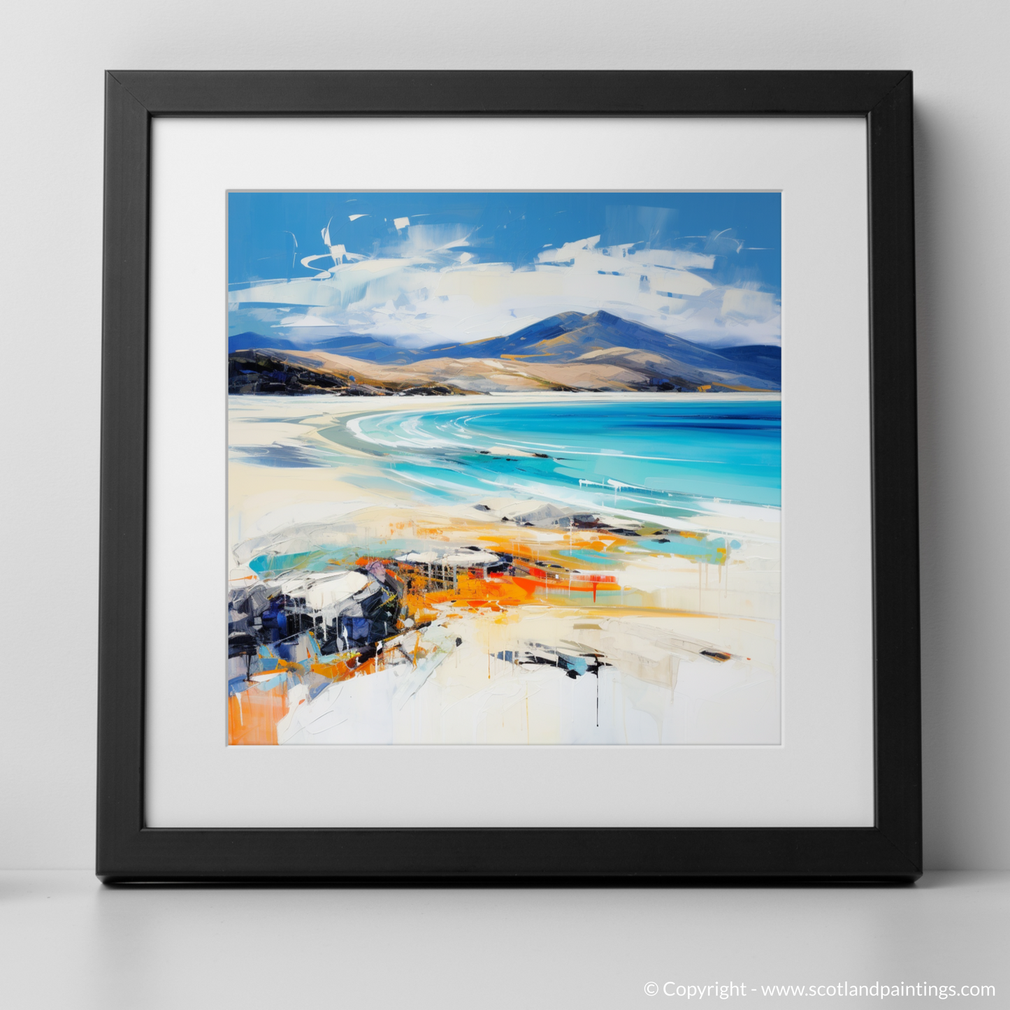 Art Print of Luskentyre Beach, Isle of Harris with a black frame
