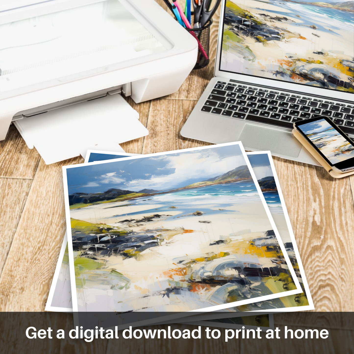 Downloadable and printable picture of Camusdarach Beach, Arisaig