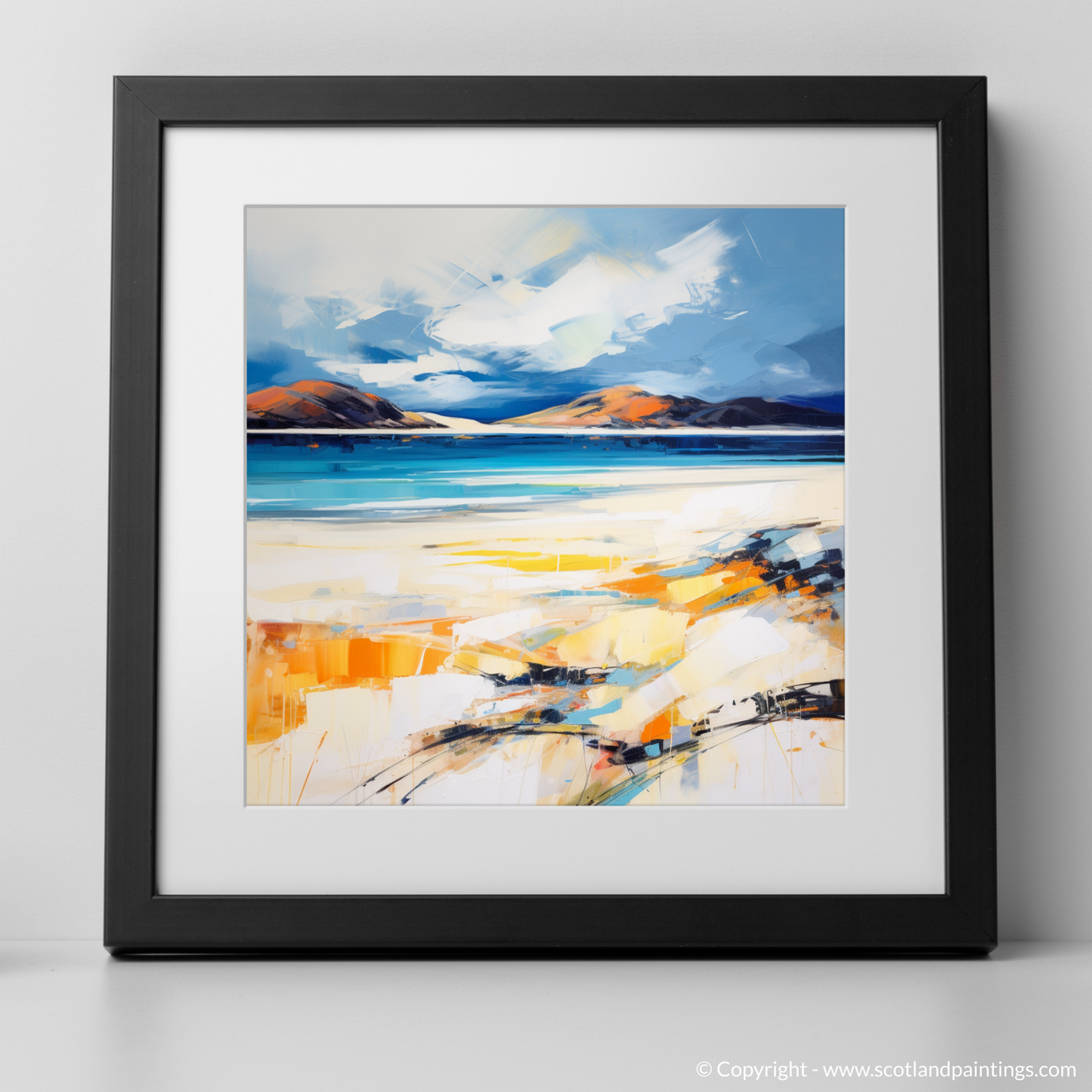Art Print of Luskentyre Beach, Isle of Harris with a black frame