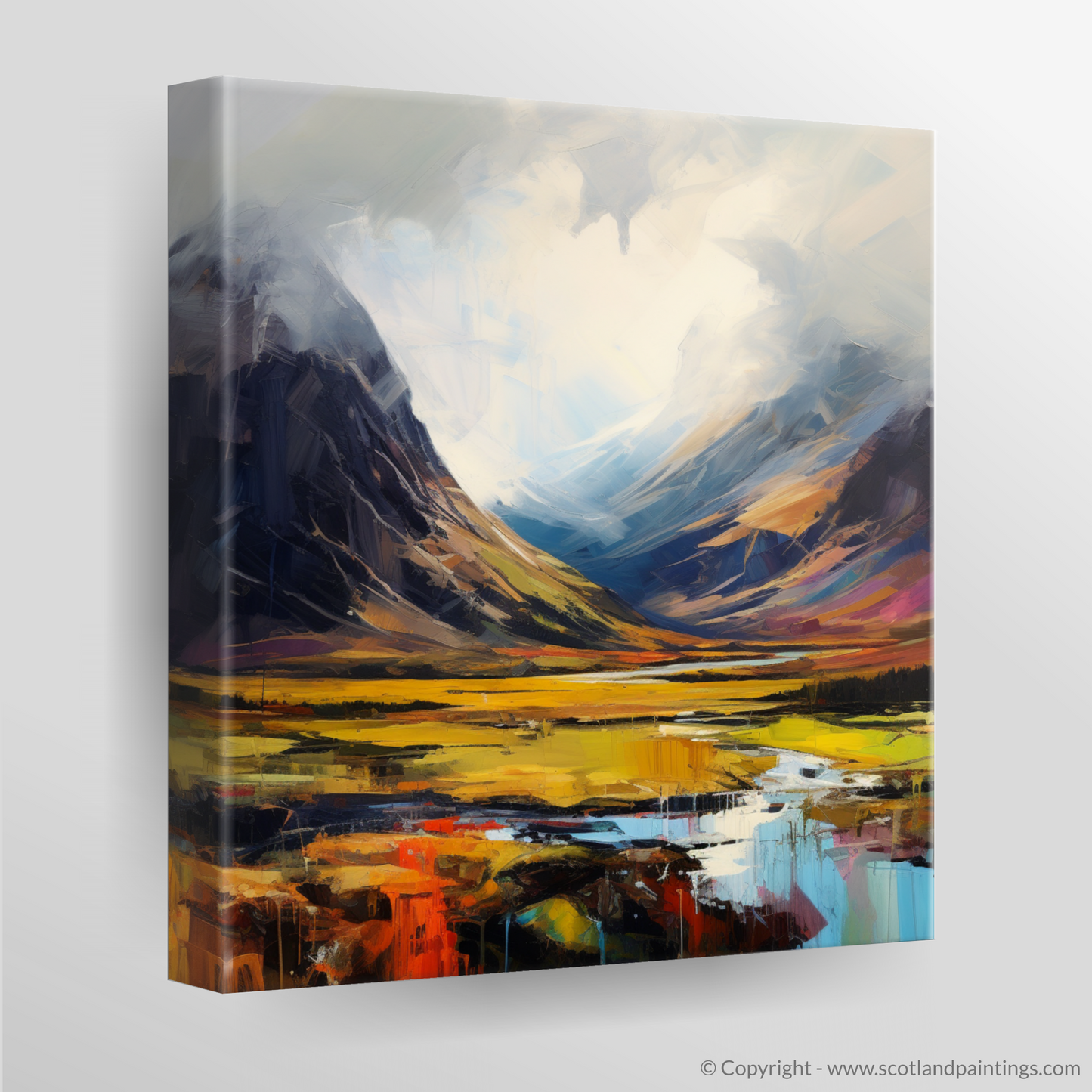 Painting and Art Print of Ben Nevis, Highlands. Highland Majesty: An Expressionist Tribute to Ben Nevis.
