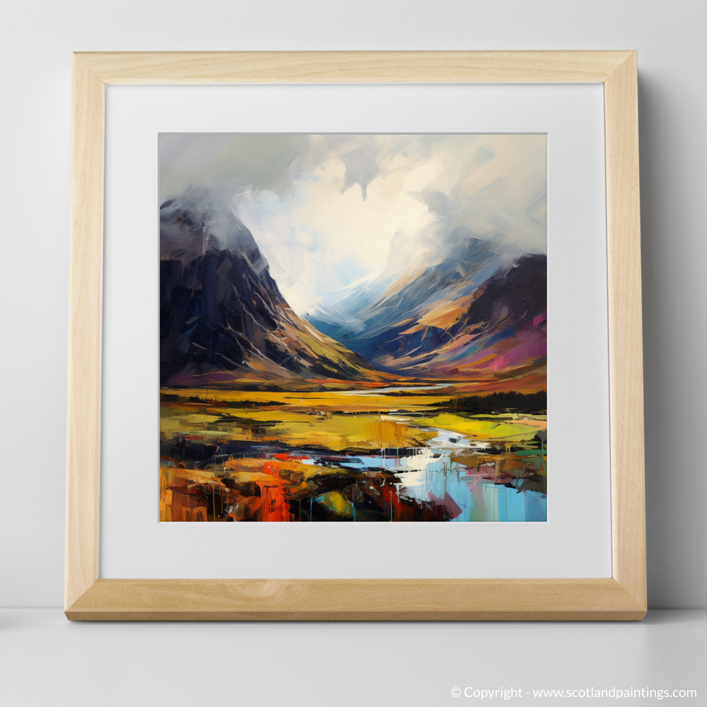 Painting and Art Print of Ben Nevis, Highlands. Highland Majesty: An Expressionist Tribute to Ben Nevis.