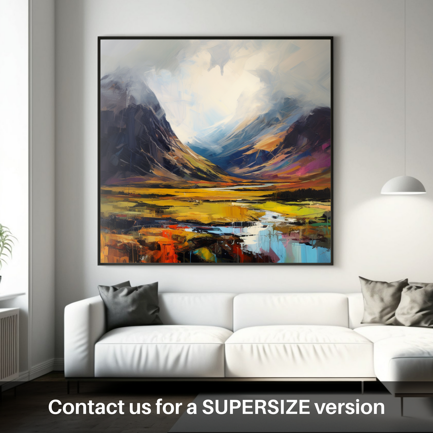 Painting and Art Print of Ben Nevis, Highlands. Highland Majesty: An Expressionist Tribute to Ben Nevis.