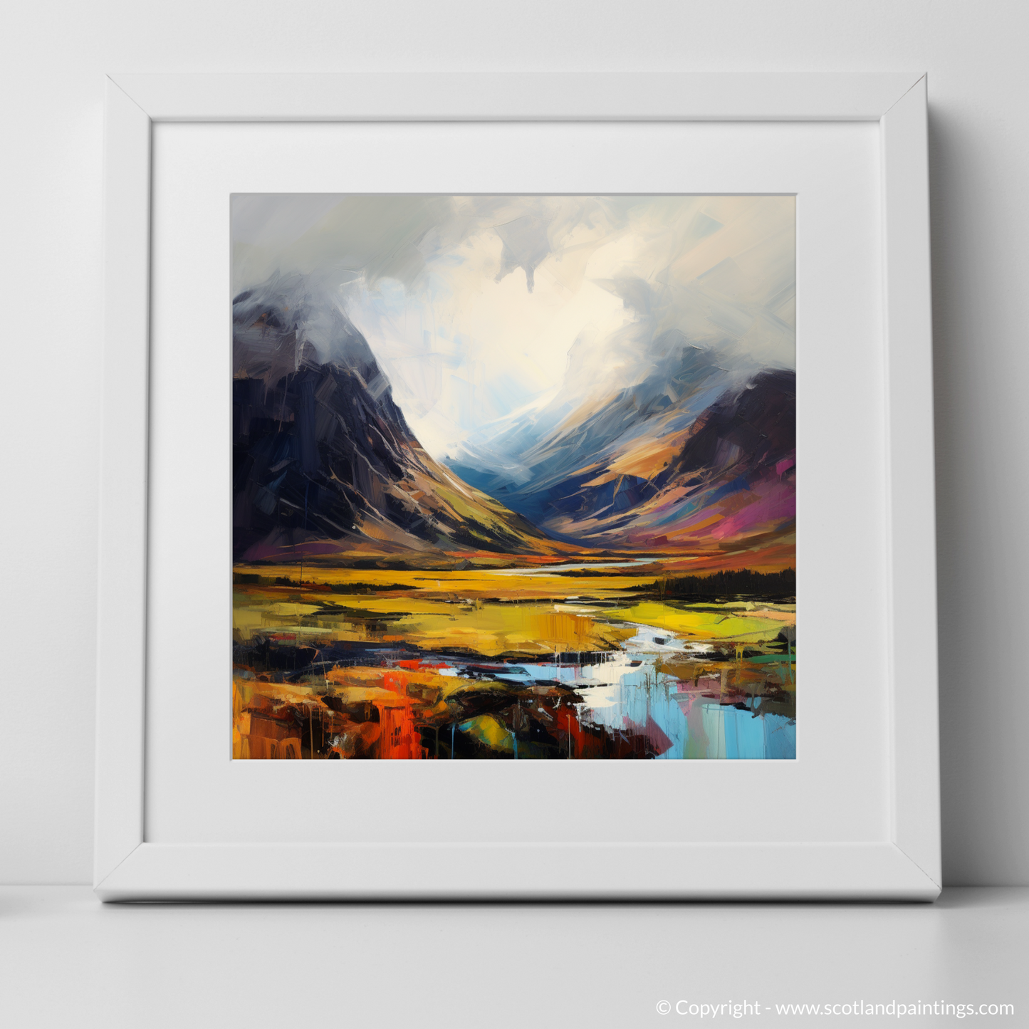 Painting and Art Print of Ben Nevis, Highlands. Highland Majesty: An Expressionist Tribute to Ben Nevis.
