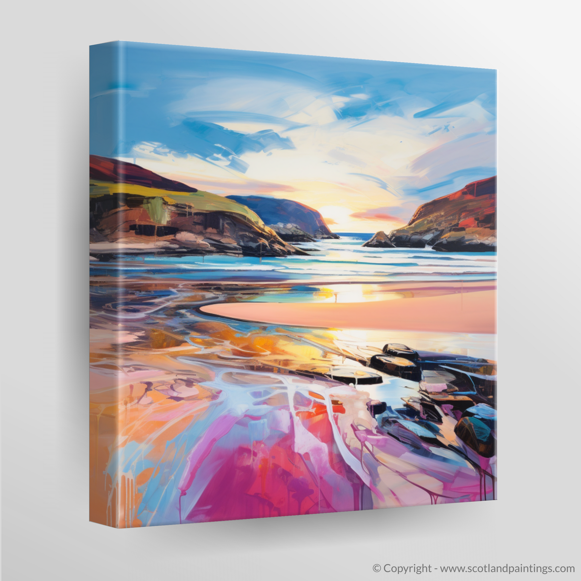 Canvas Print of Sandwood Bay at dusk