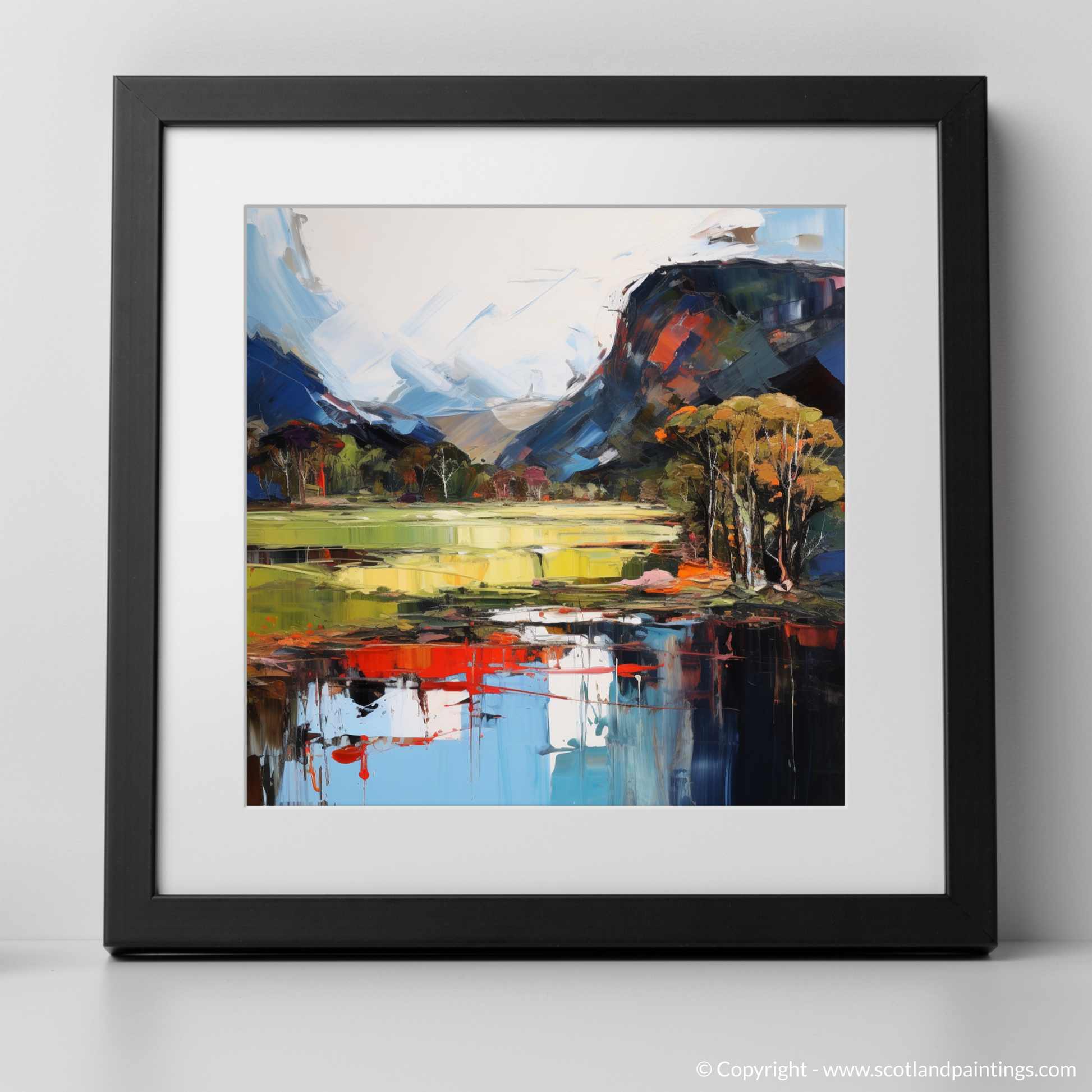Art Print of Loch Ard, Stirling with a black frame