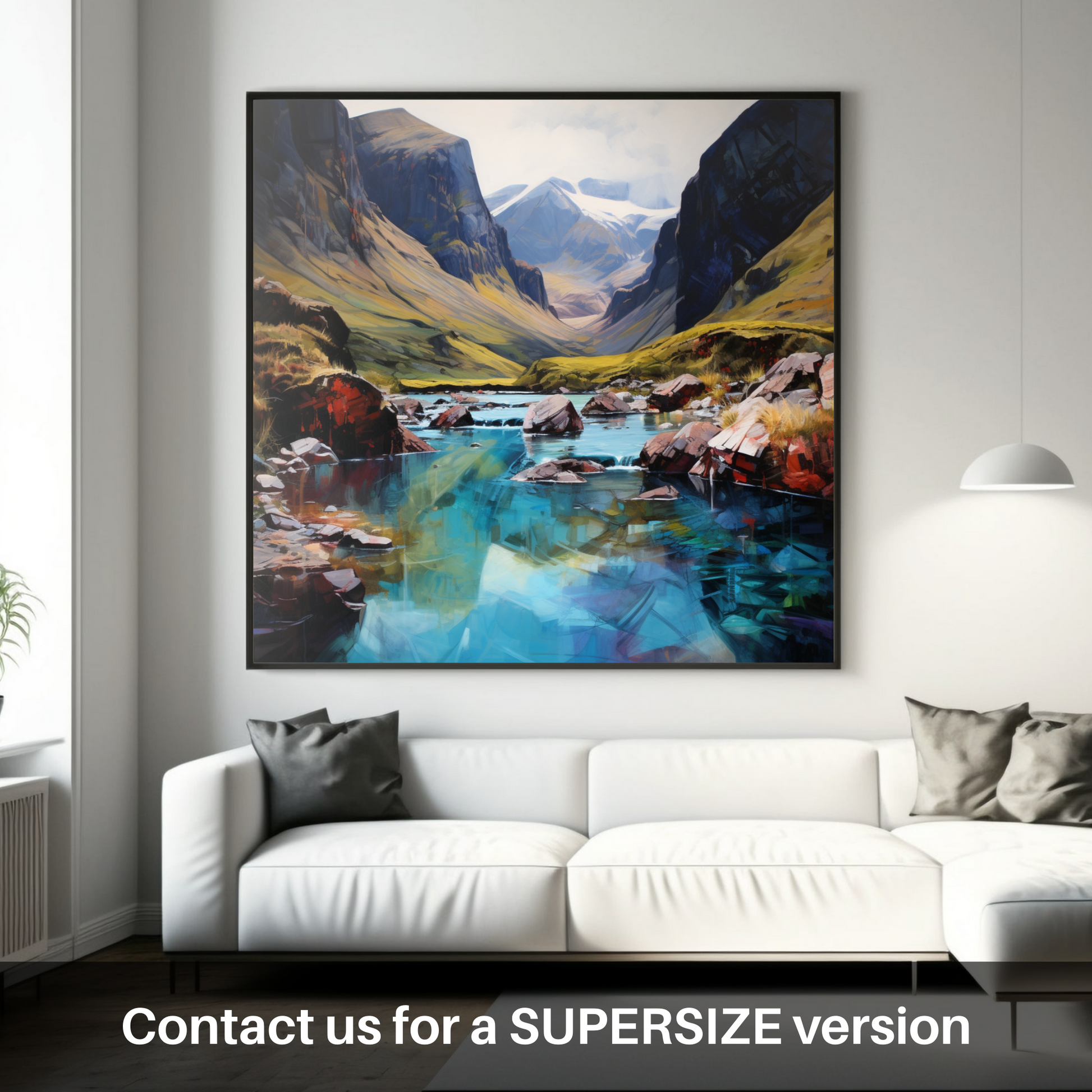 Huge supersize print of The Fairy Pools, Isle of Skye