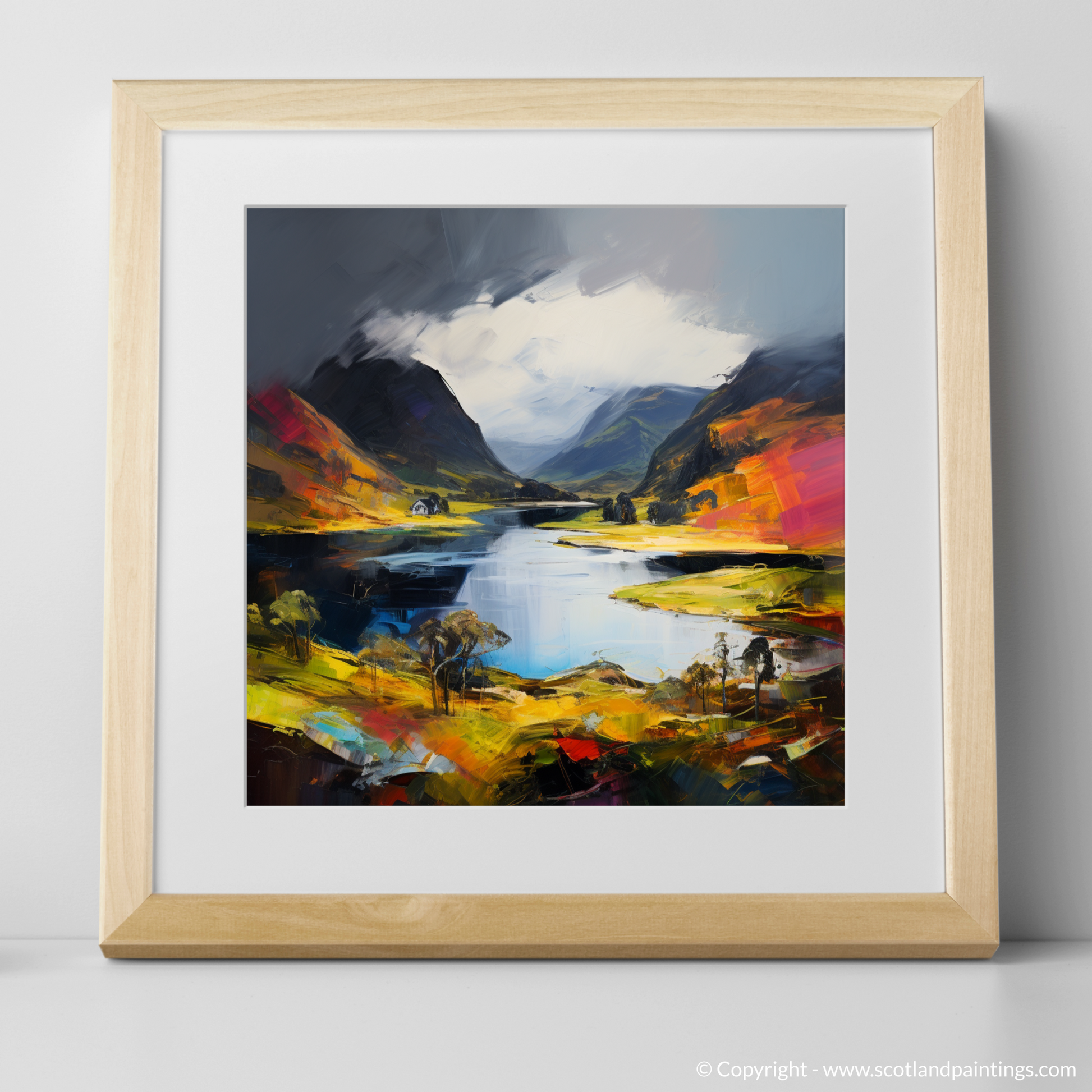 Art Print of Loch Glencoul, Sutherland with a natural frame
