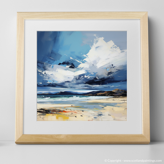 Painting and Art Print of Traigh Mhor with a stormy sky. Storm over Traigh Mhor: Expressionist Ode to Scotland's Coast.