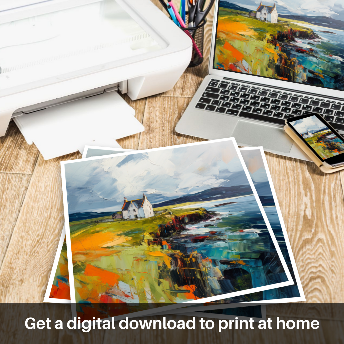 Downloadable and printable picture of Orkney, North of mainland Scotland