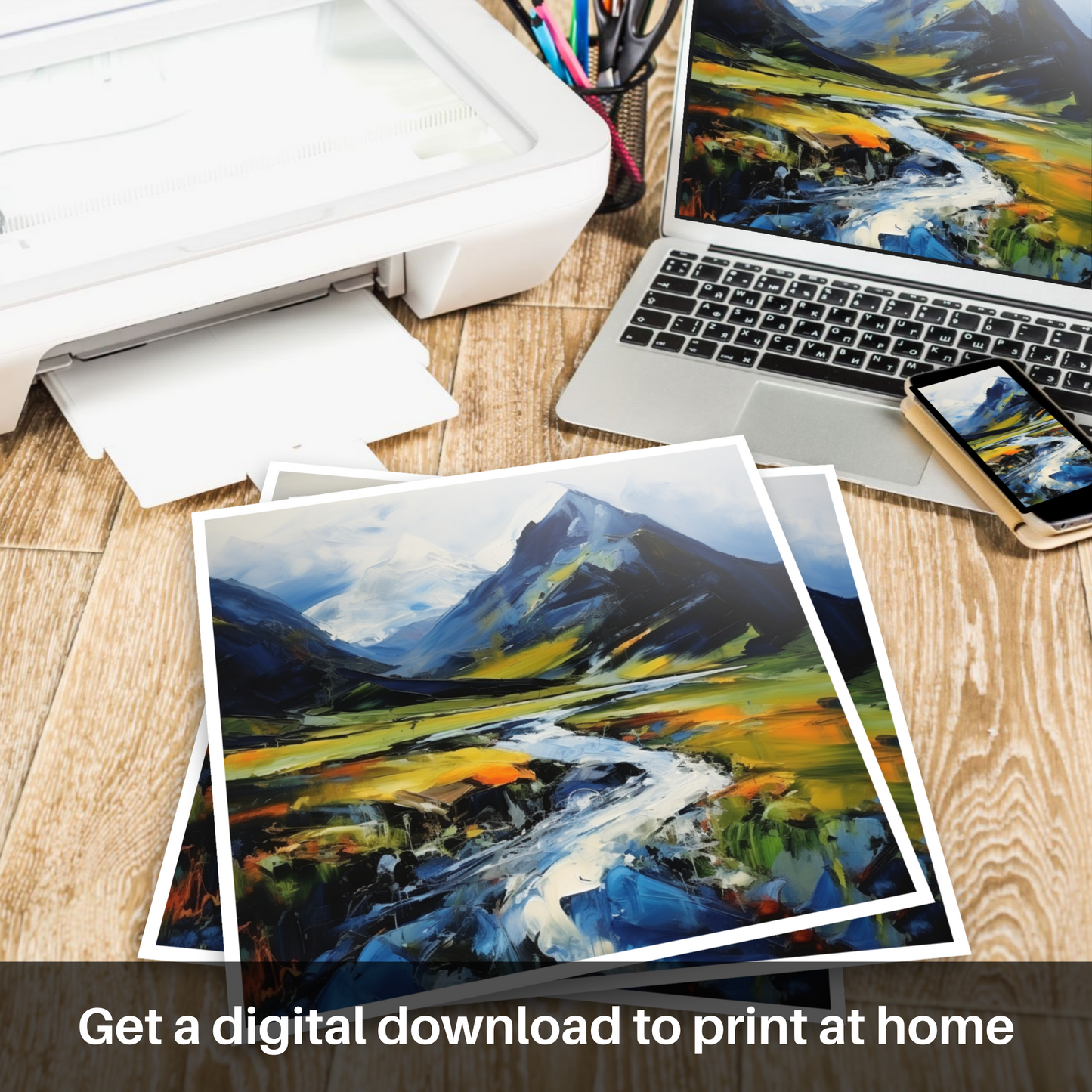 Downloadable and printable picture of Geal-chàrn (Drumochter)