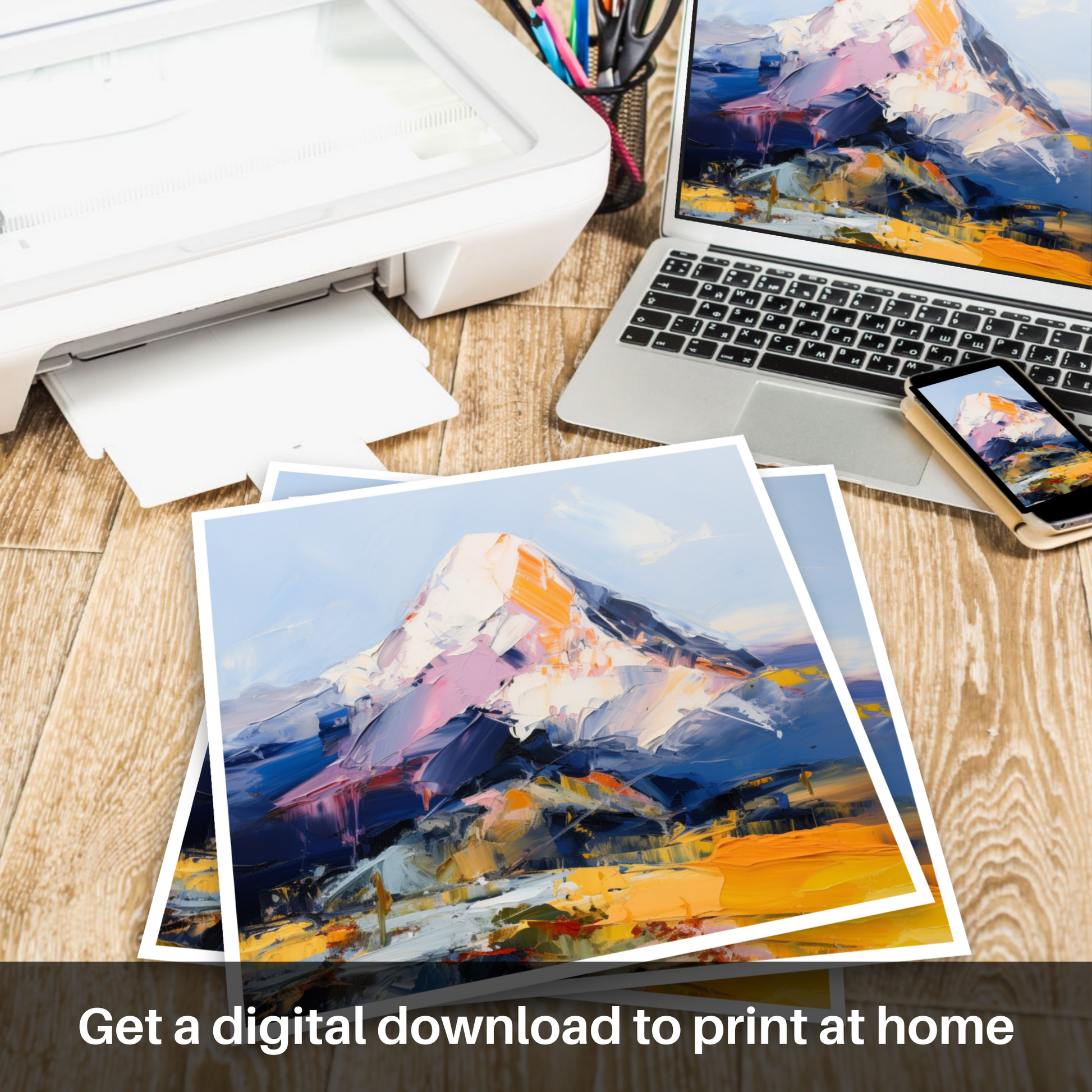 Downloadable and printable picture of Mount Keen