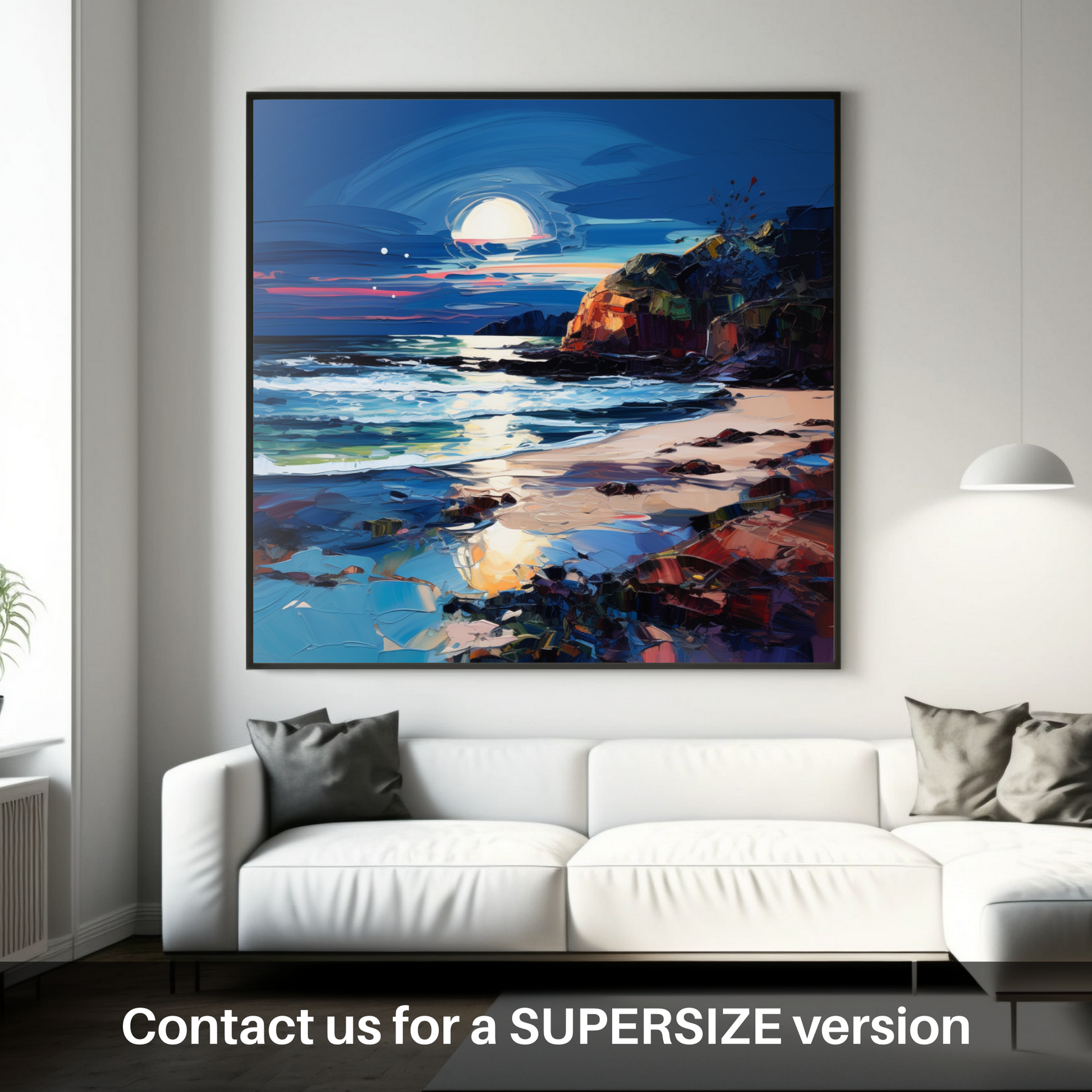 Huge supersize print of Seilebost Beach at dusk