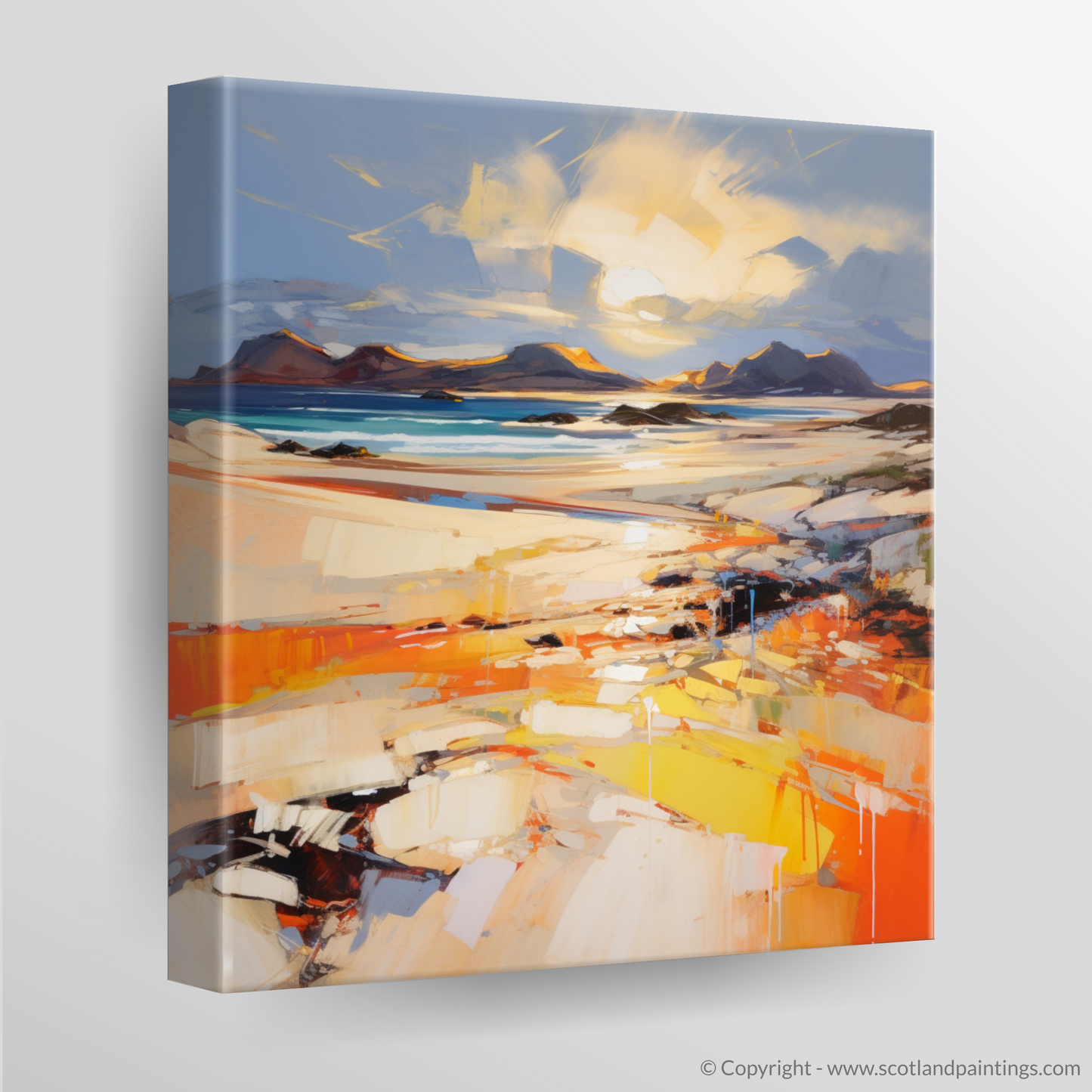 Canvas Print of Mellon Udrigle Beach at golden hour