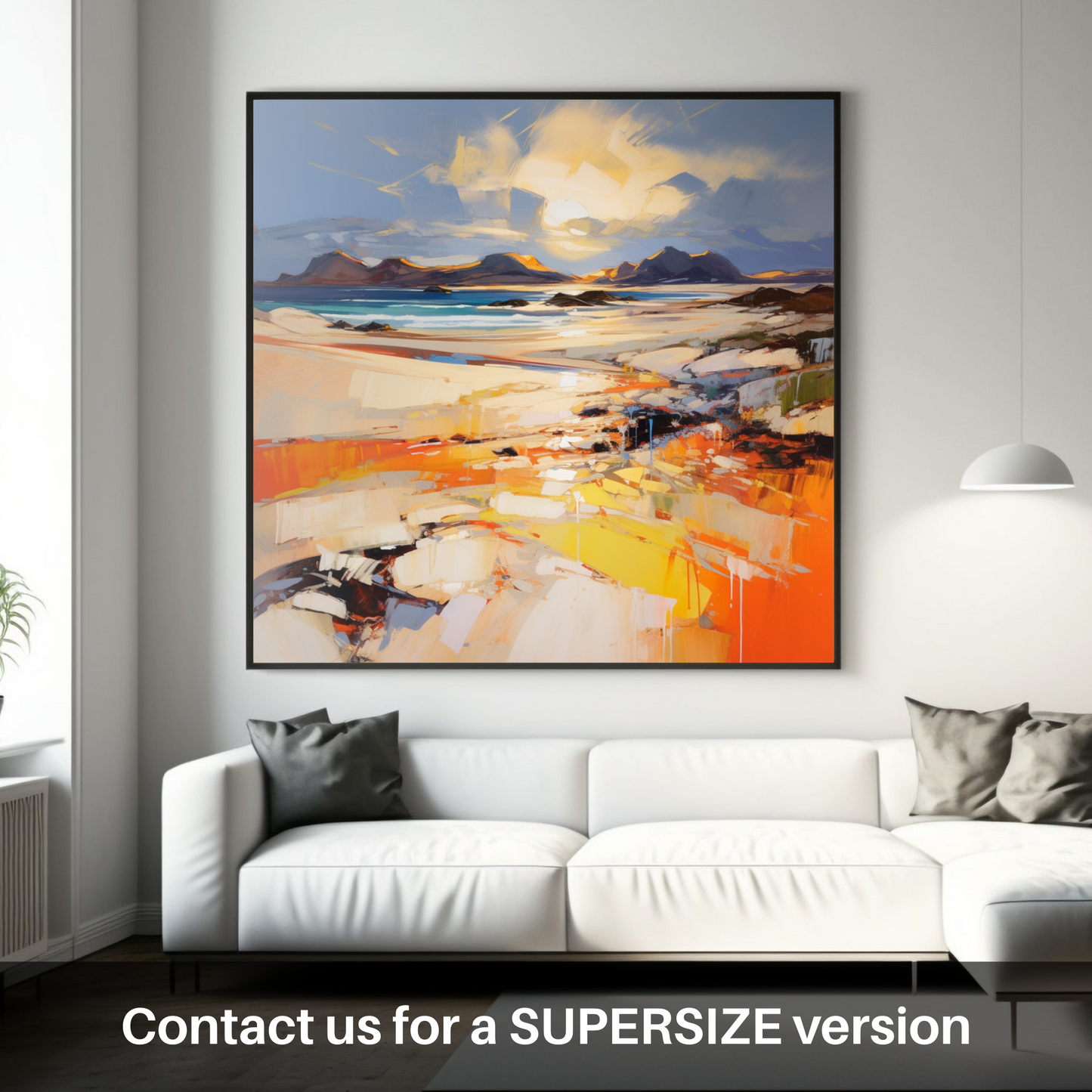 Huge supersize print of Mellon Udrigle Beach at golden hour