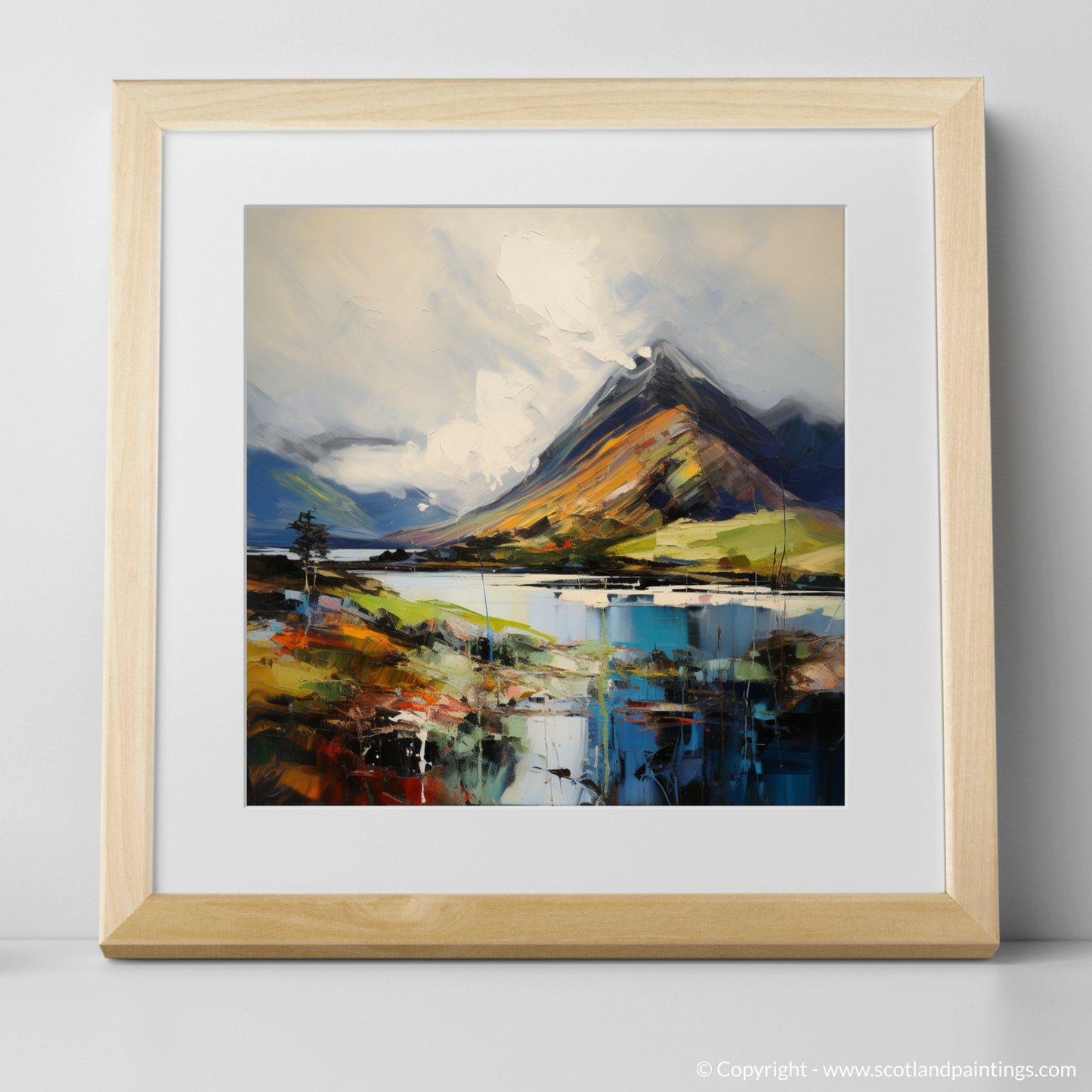 Art Print of Beinn Alligin, Wester Ross with a natural frame