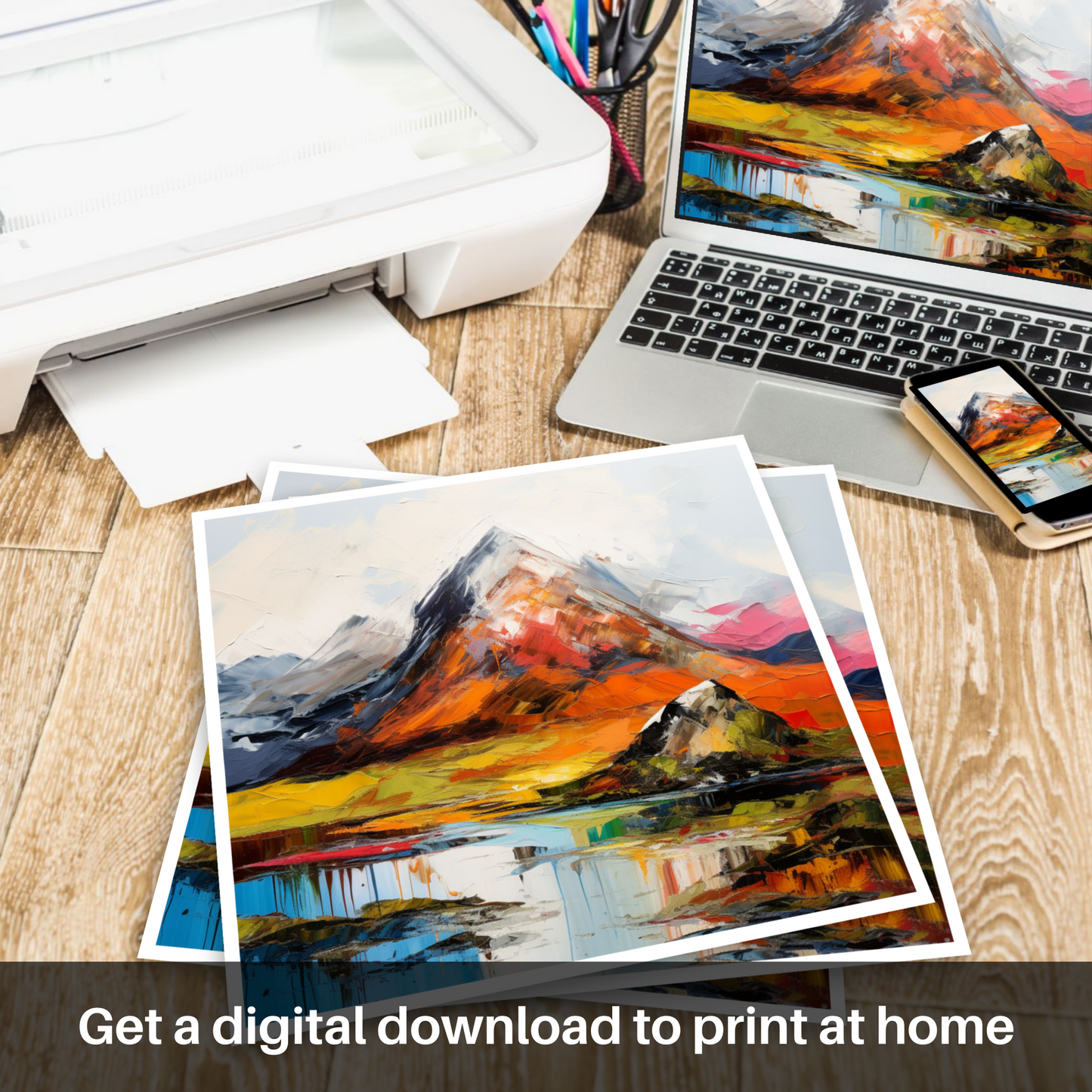 Downloadable and printable picture of Beinn a' Chròin