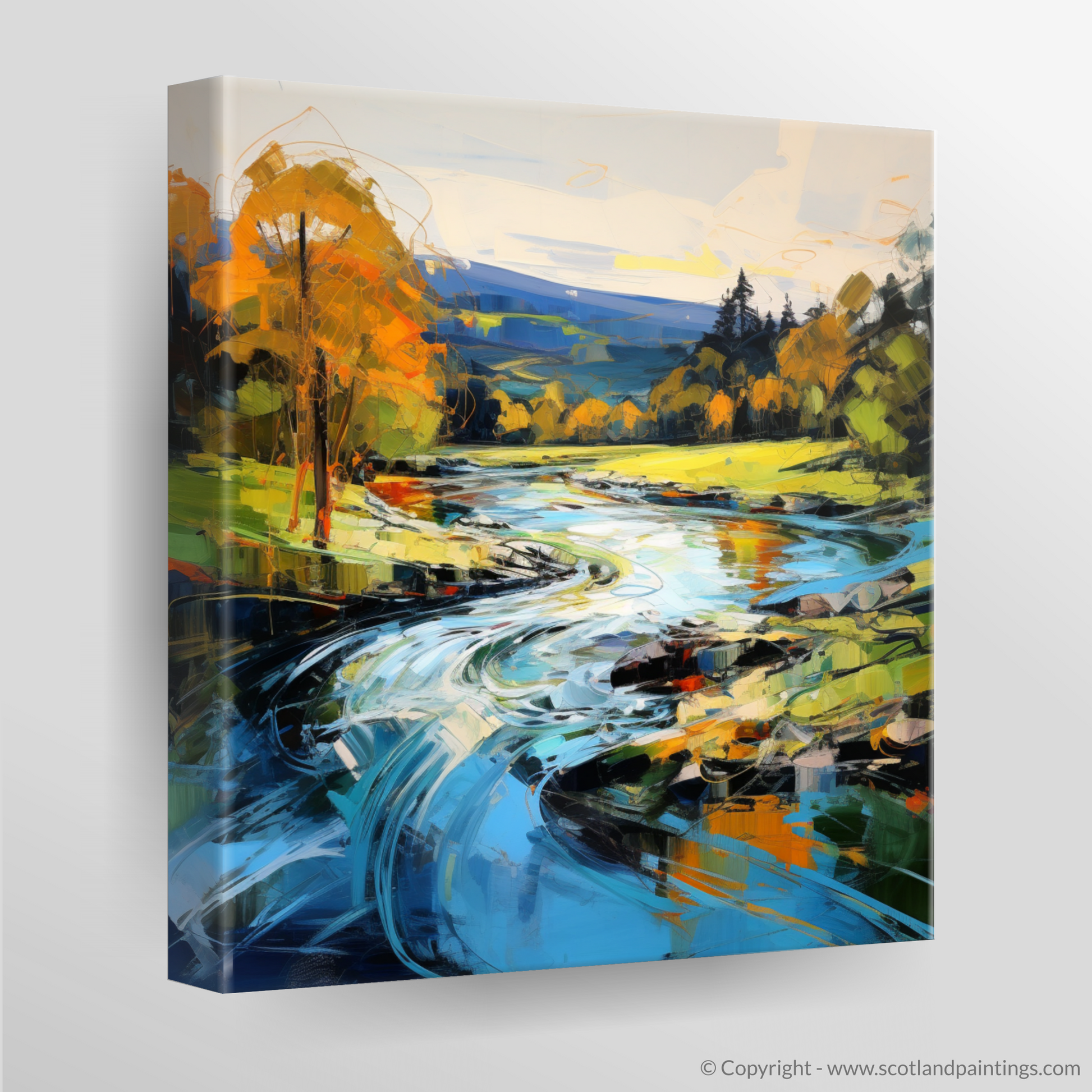 Canvas Print of River Lyon, Perthshire