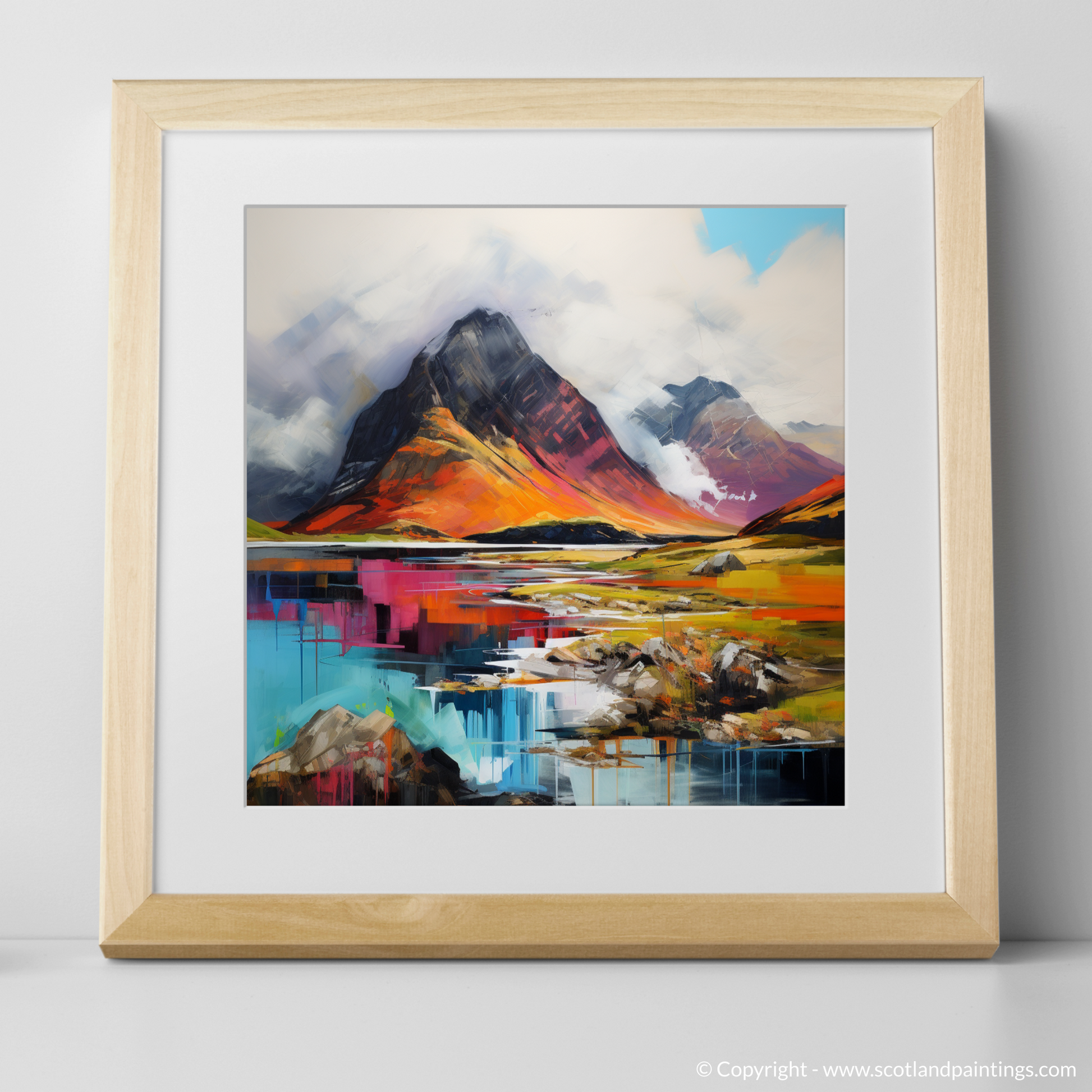 Art Print of Beinn Alligin, Wester Ross with a natural frame