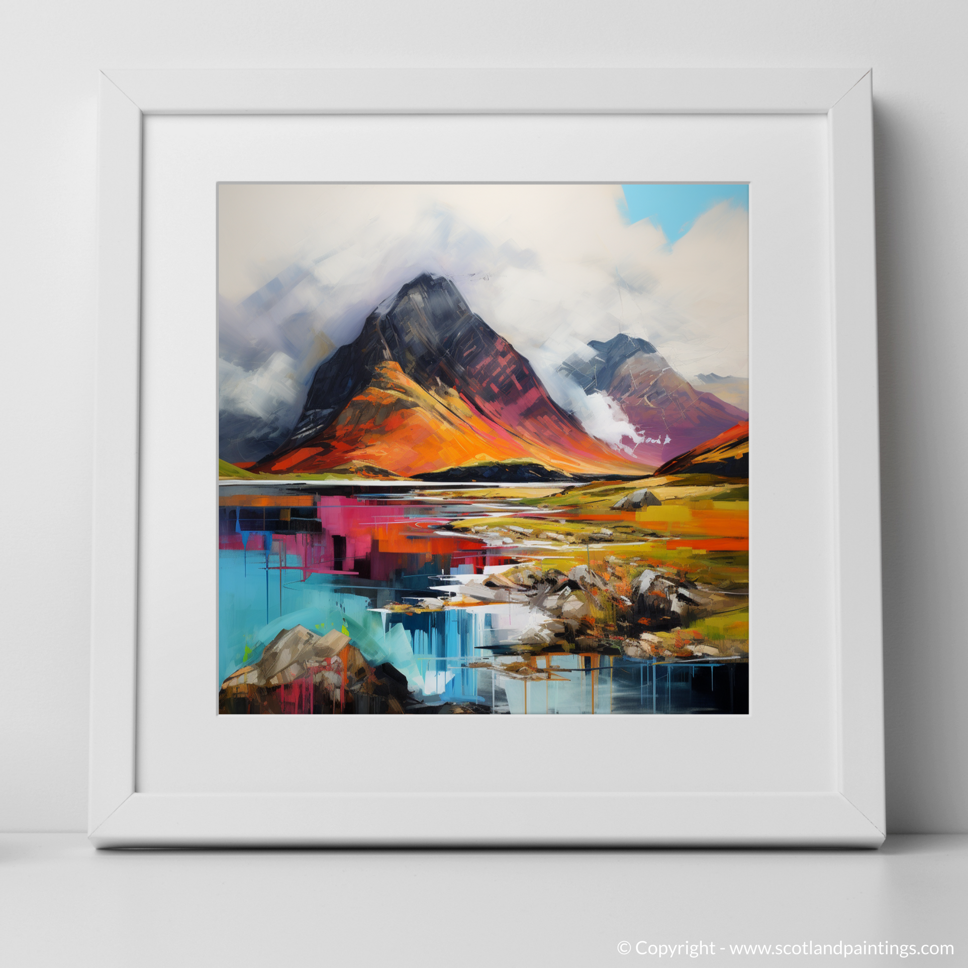 Art Print of Beinn Alligin, Wester Ross with a white frame