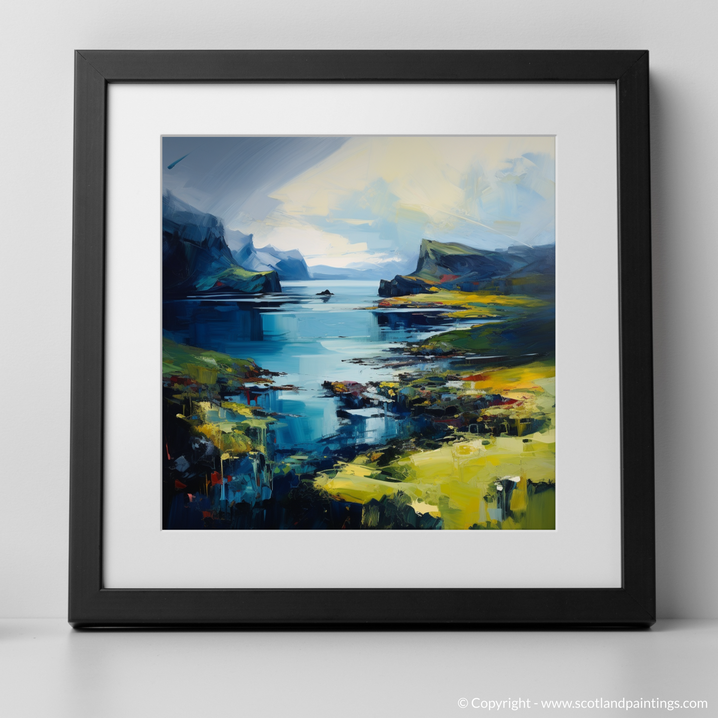 Art Print of Isle of Skye's smaller isles, Inner Hebrides with a black frame