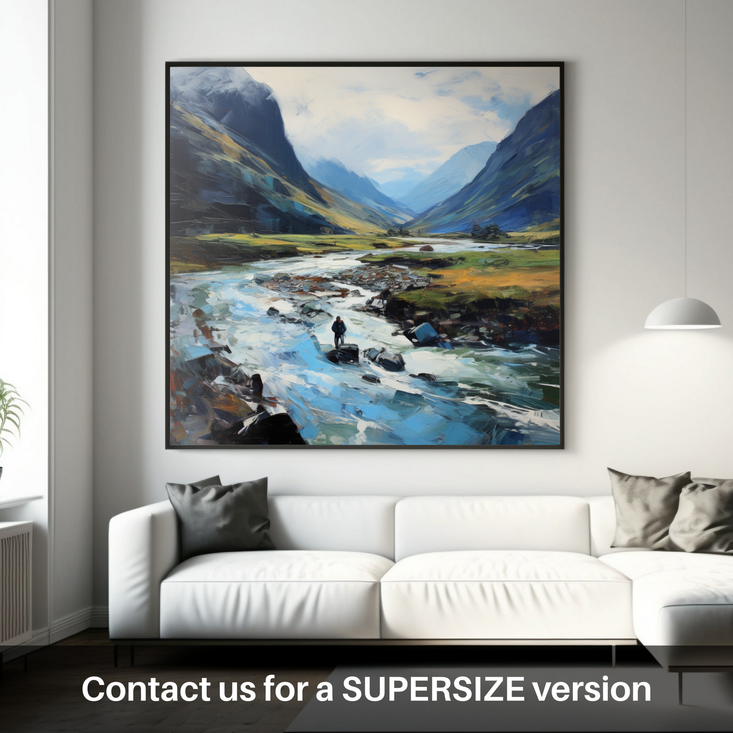 Huge supersize print of Walker crossing River Coe in Glencoe