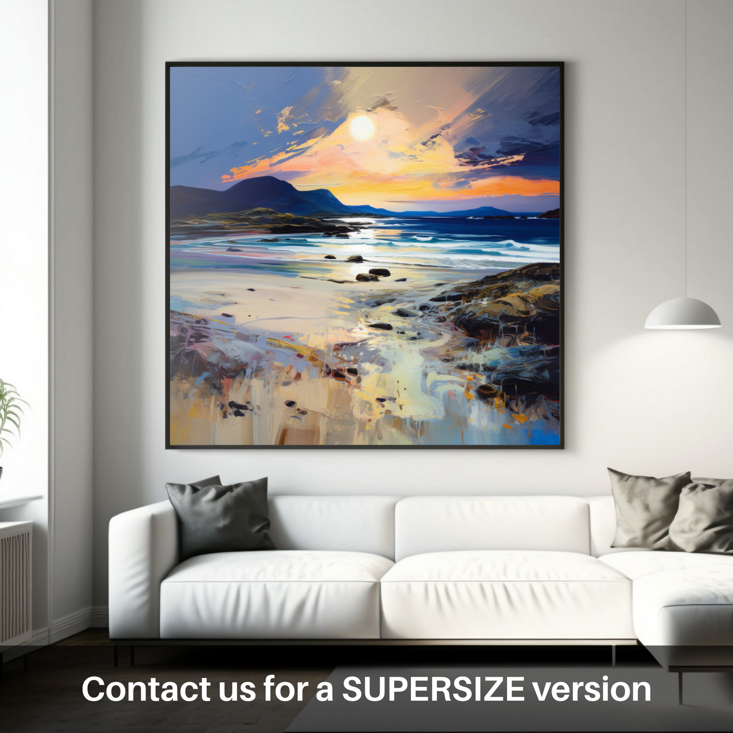 Huge supersize print of Mellon Udrigle Beach at dusk