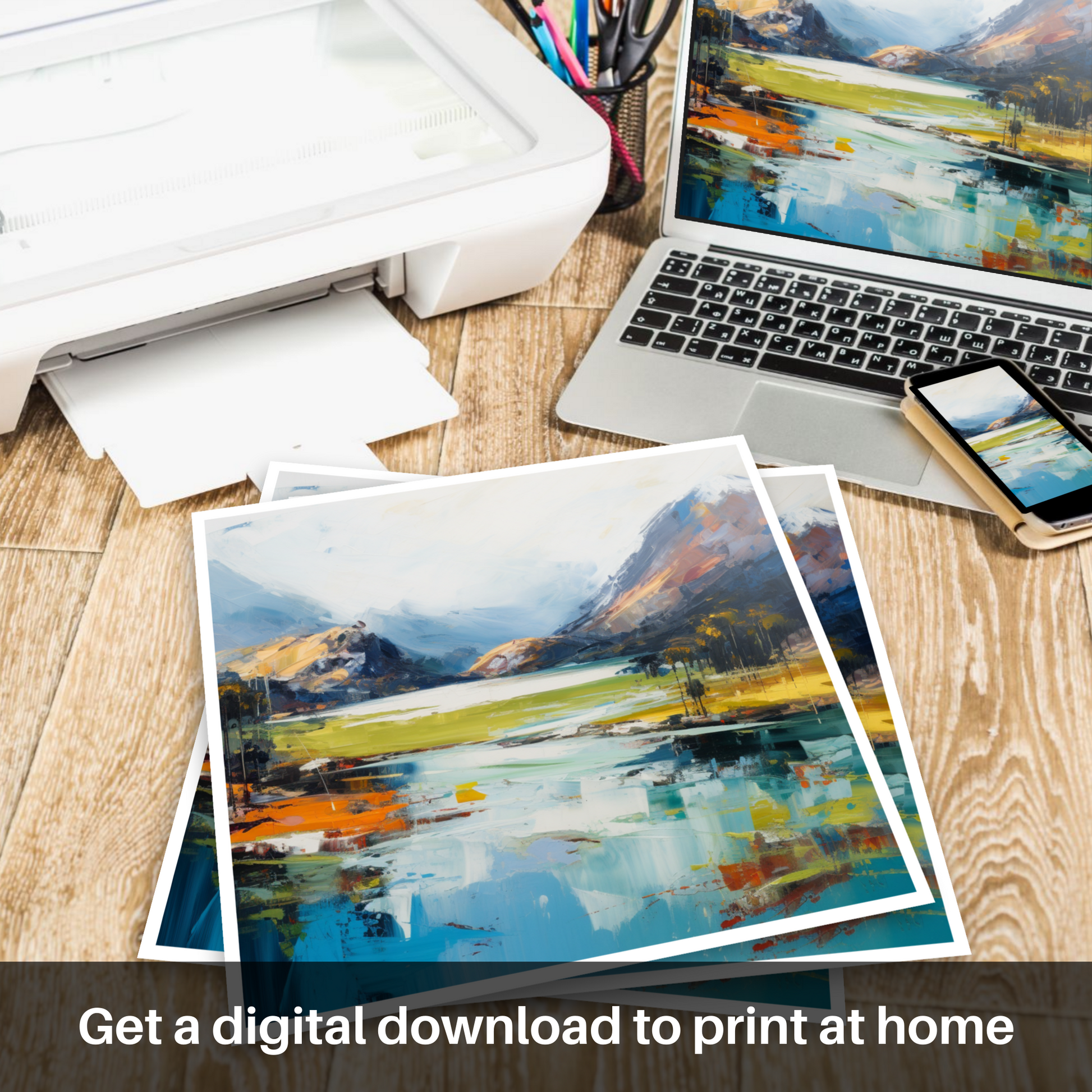 Downloadable and printable picture of Loch Shiel, Highlands