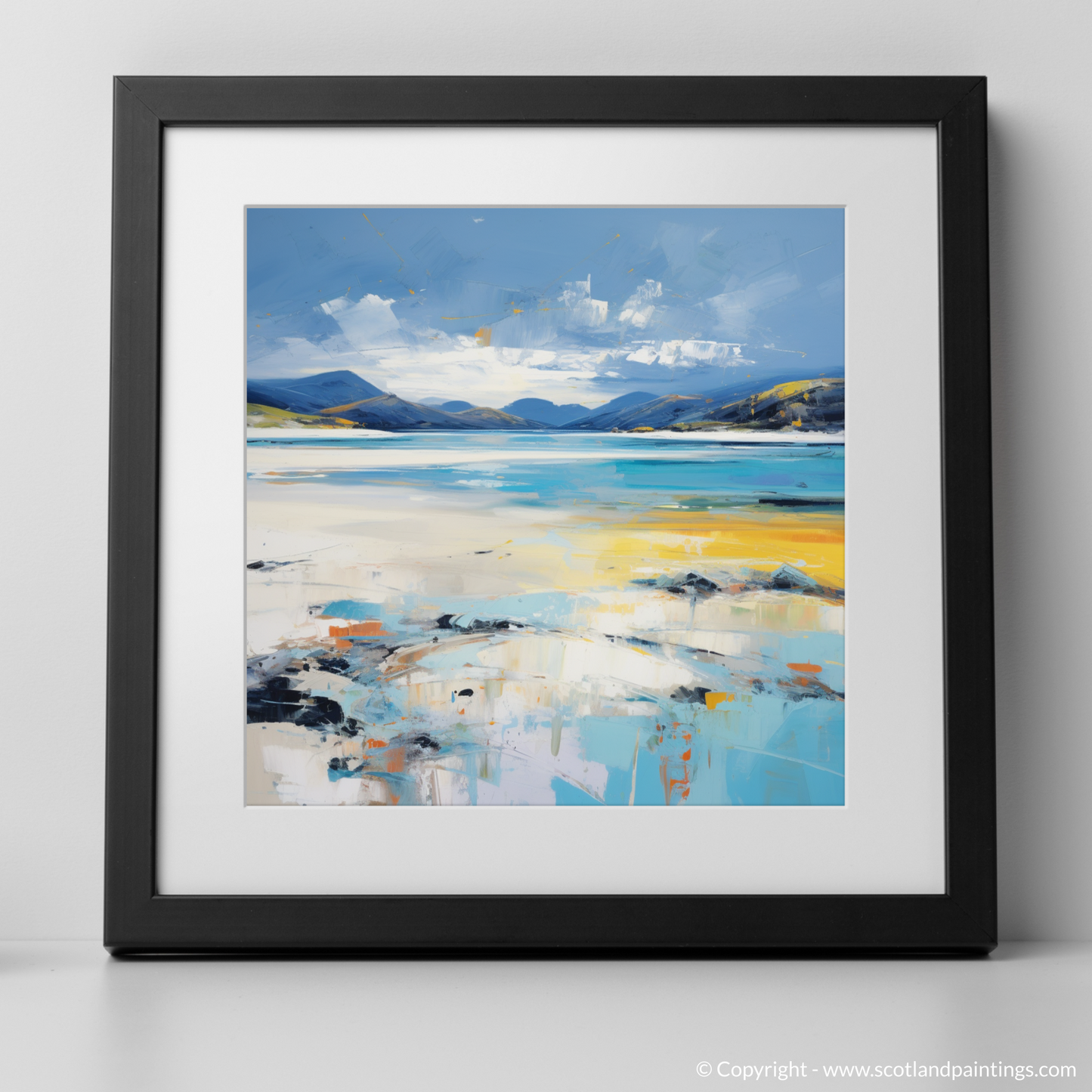 Painting and Art Print of Luskentyre Sands, Isle of Lewis. Emotive Horizons: Luskentyre Sands Unleashed.
