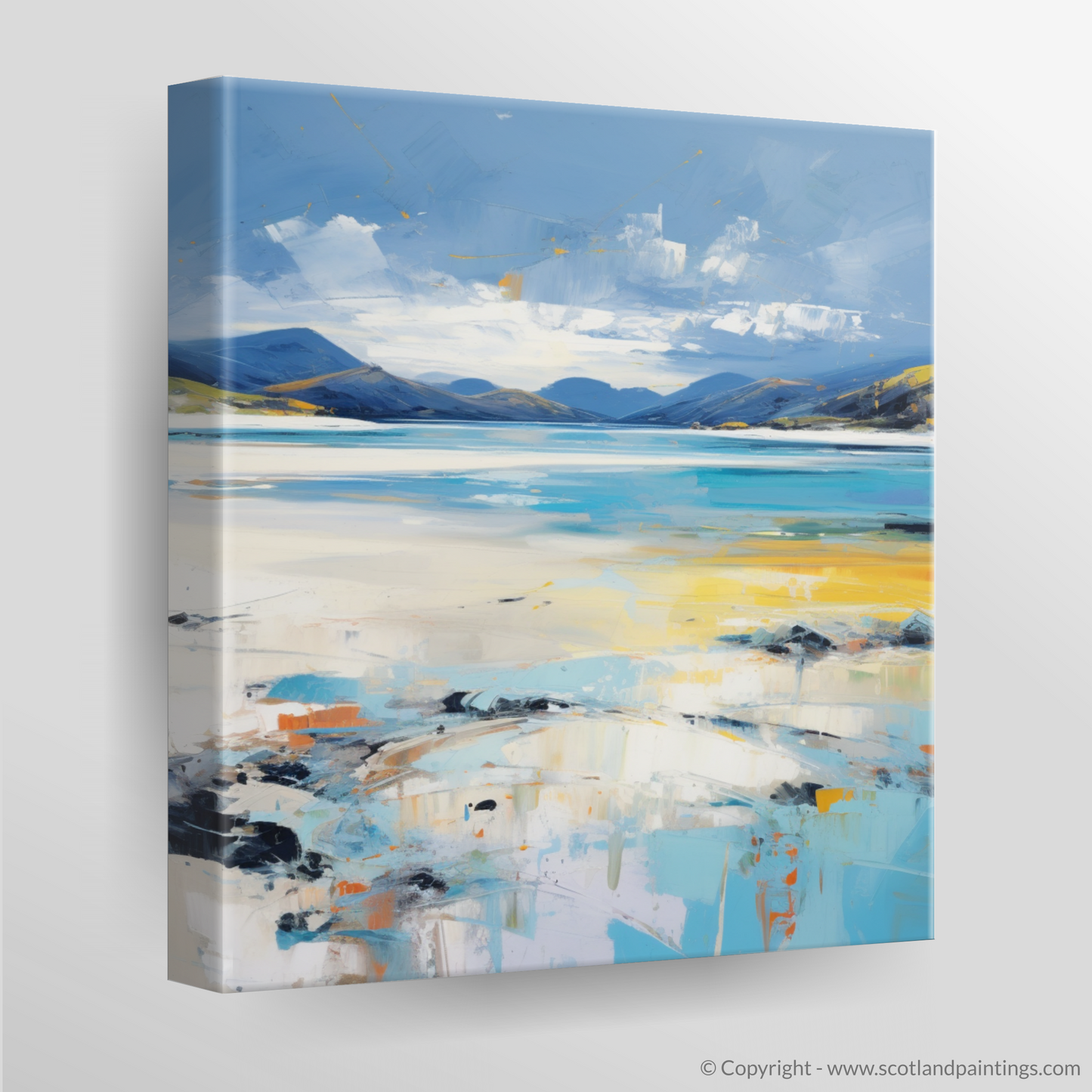Painting and Art Print of Luskentyre Sands, Isle of Lewis. Emotive Horizons: Luskentyre Sands Unleashed.