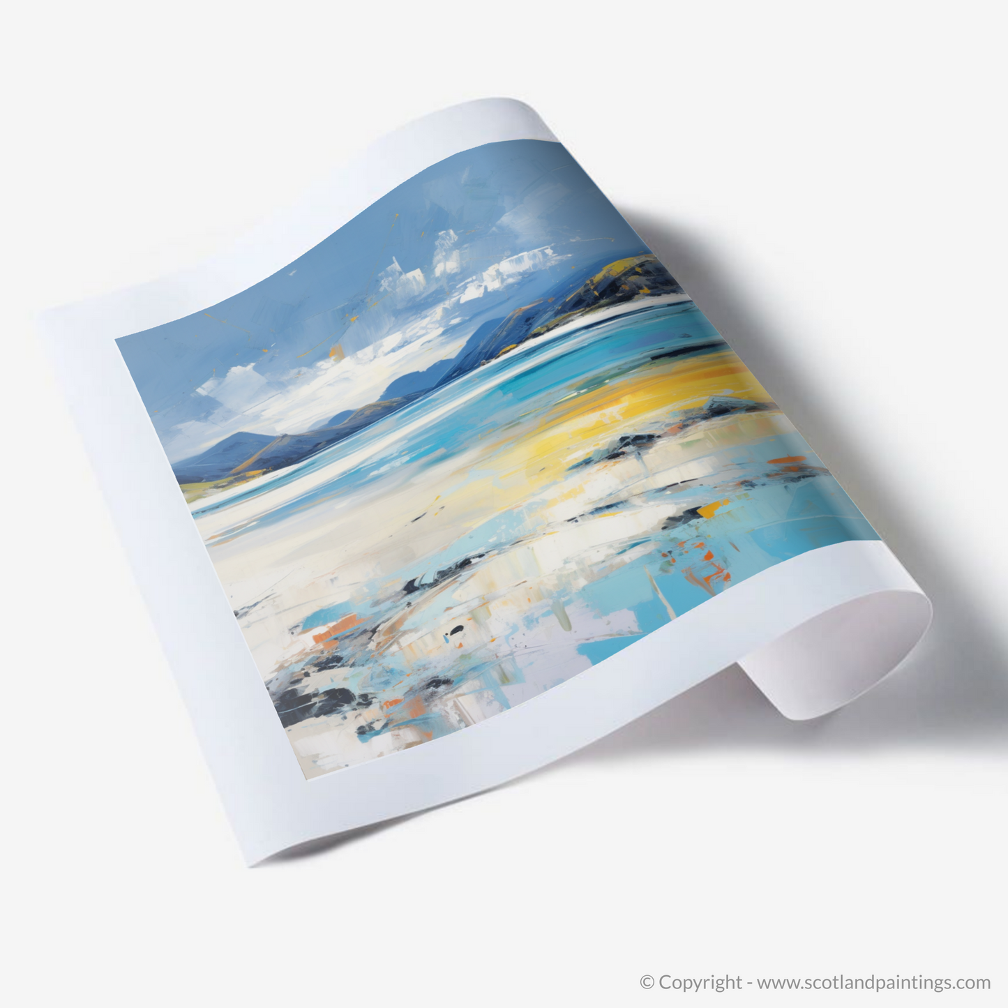 Painting and Art Print of Luskentyre Sands, Isle of Lewis. Emotive Horizons: Luskentyre Sands Unleashed.