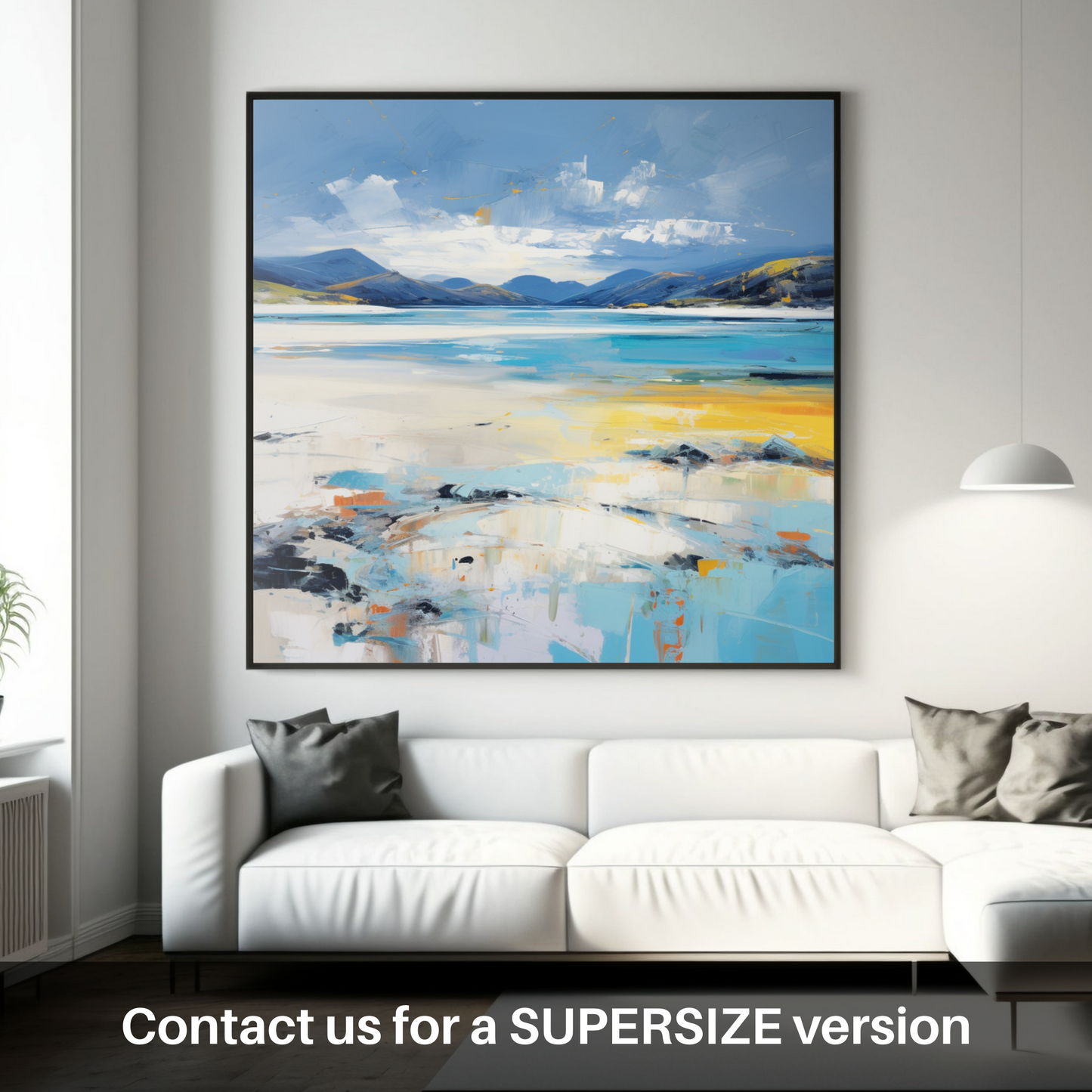 Painting and Art Print of Luskentyre Sands, Isle of Lewis. Emotive Horizons: Luskentyre Sands Unleashed.