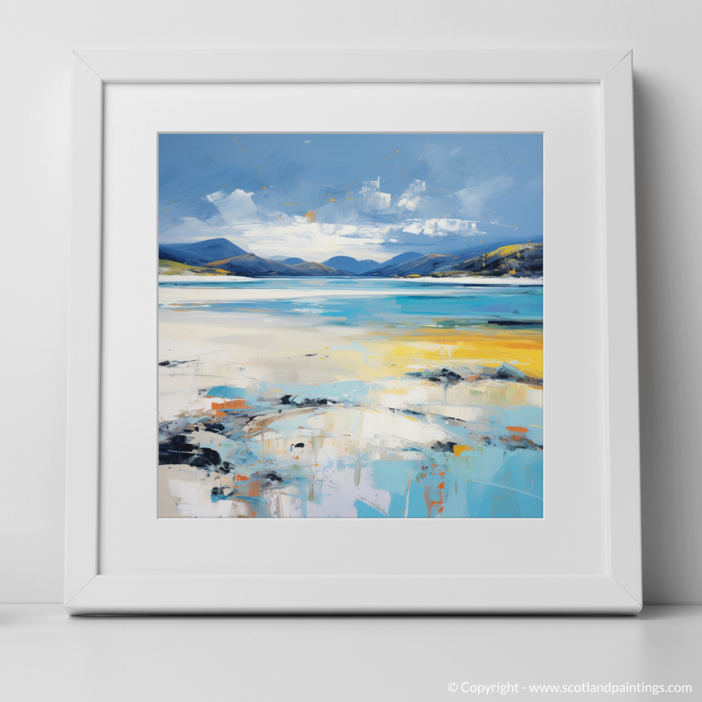Painting and Art Print of Luskentyre Sands, Isle of Lewis. Emotive Horizons: Luskentyre Sands Unleashed.