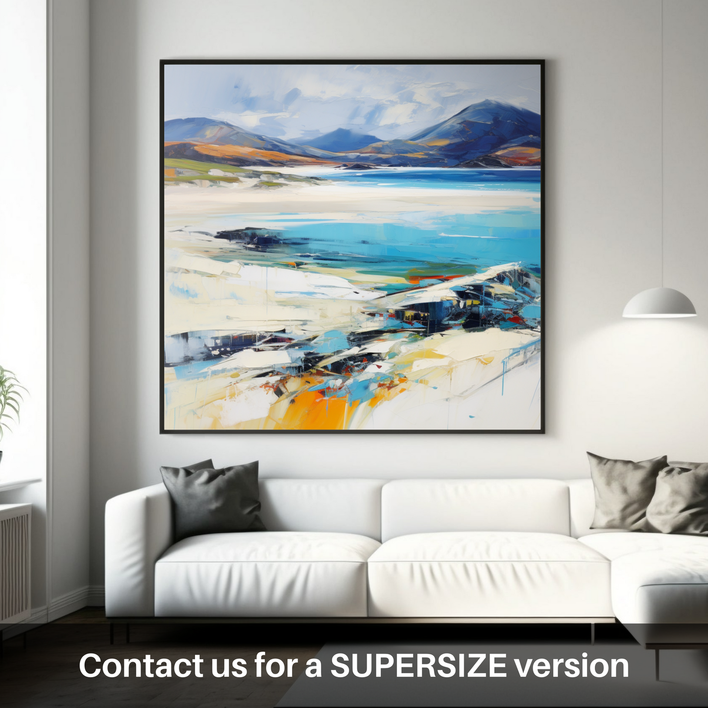 Painting and Art Print of Luskentyre Sands, Isle of Lewis. Expressionist Ode to Luskentyre Sands.