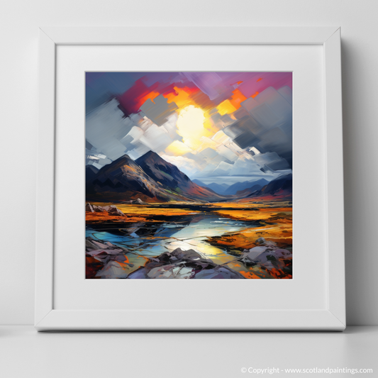 Painting and Art Print of Dramatic sky in Glencoe. Wild Emotions of Glencoe Skies.