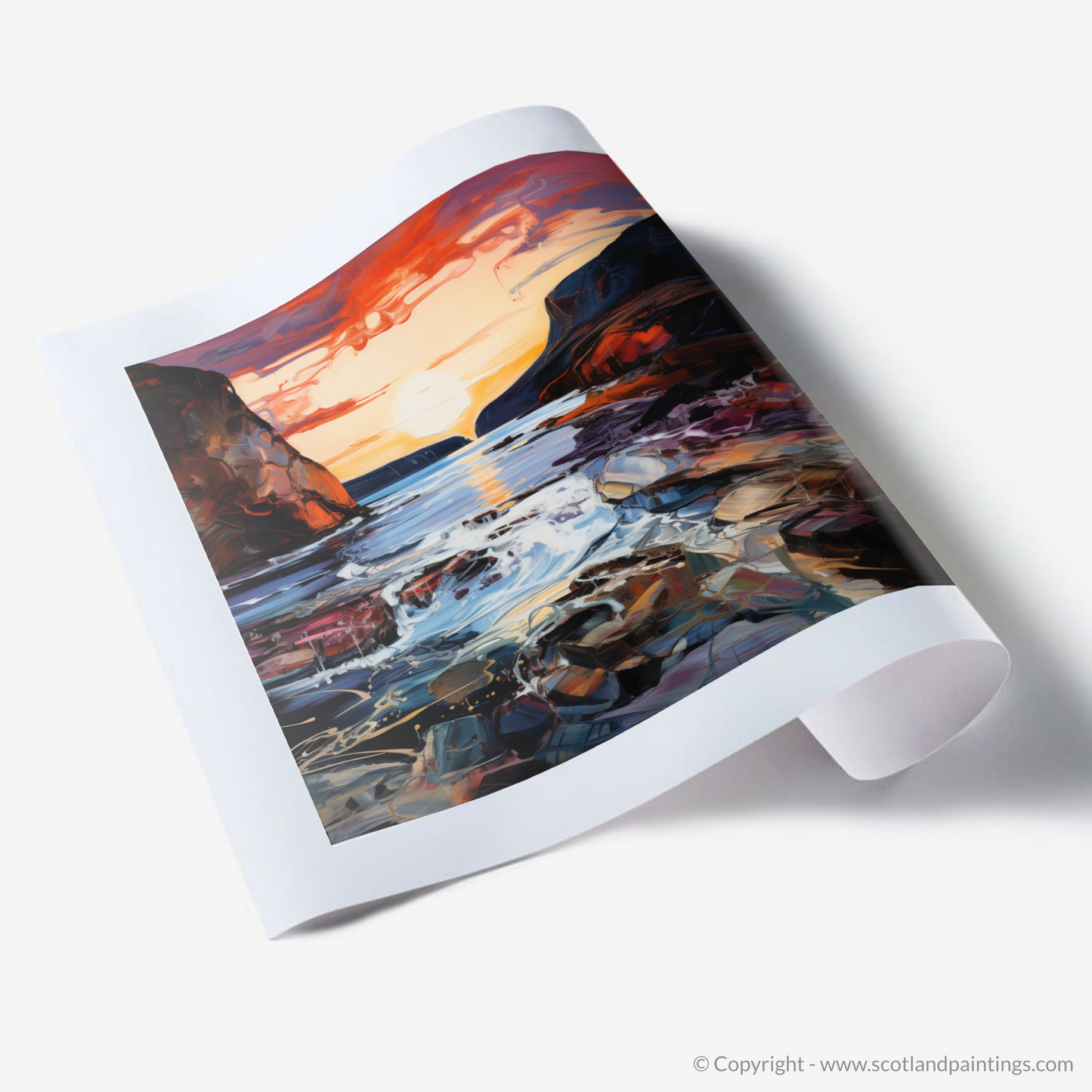 Art Print of Calgary Bay at dusk