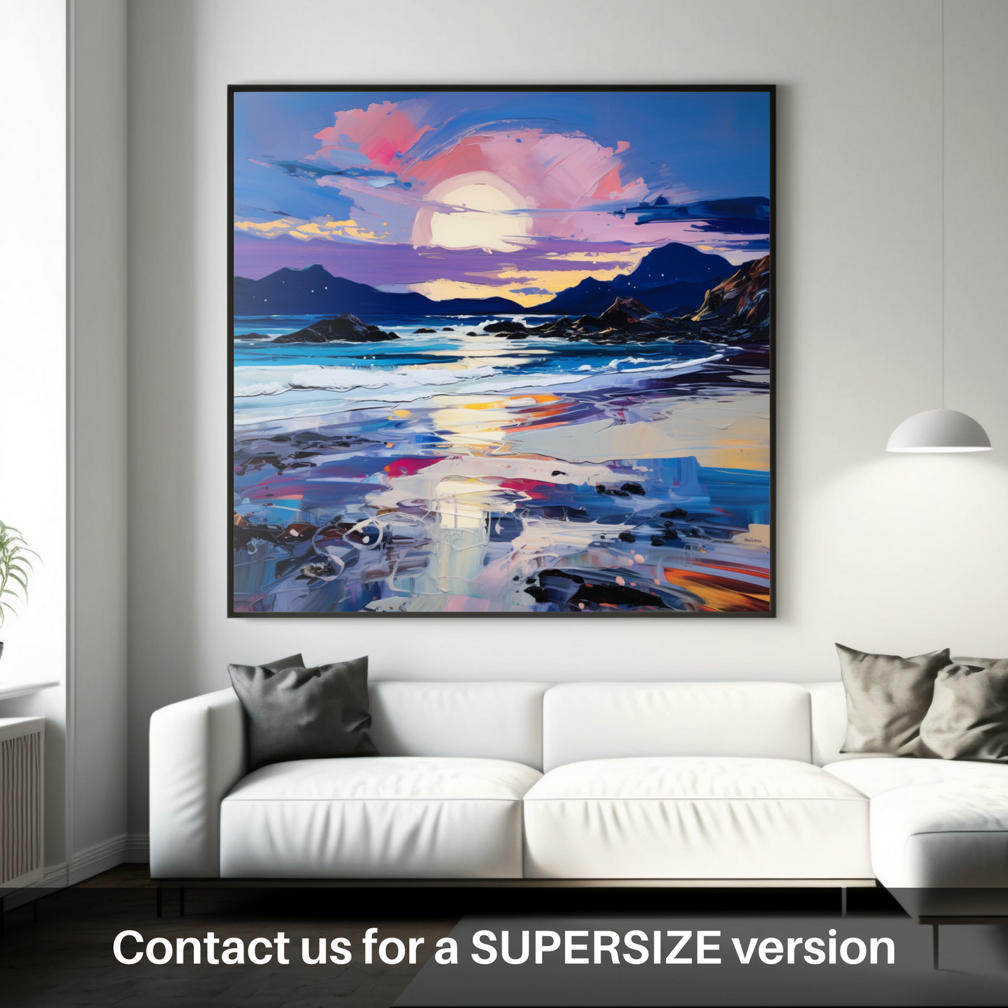 Huge supersize print of Seilebost Beach at dusk