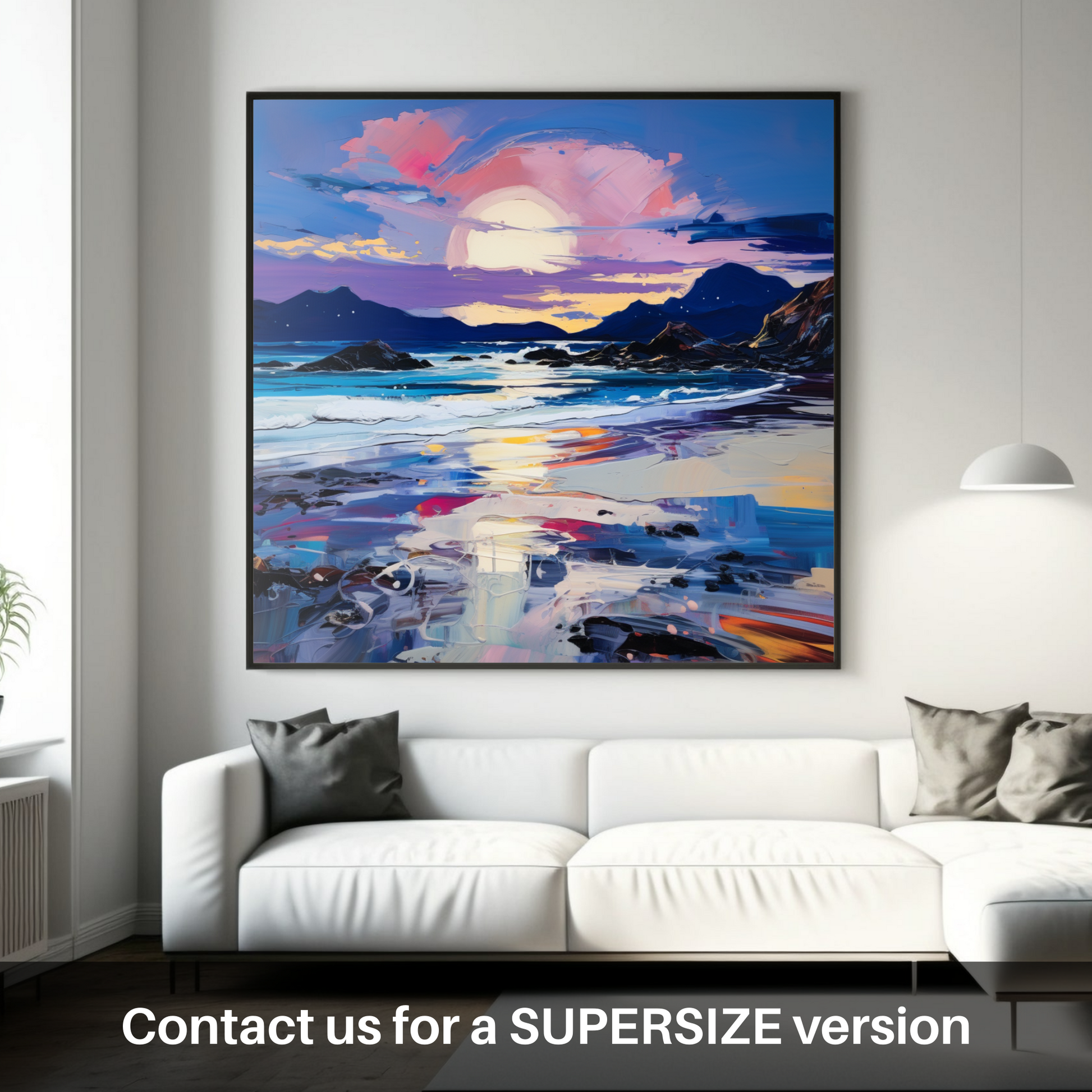 Huge supersize print of Seilebost Beach at dusk
