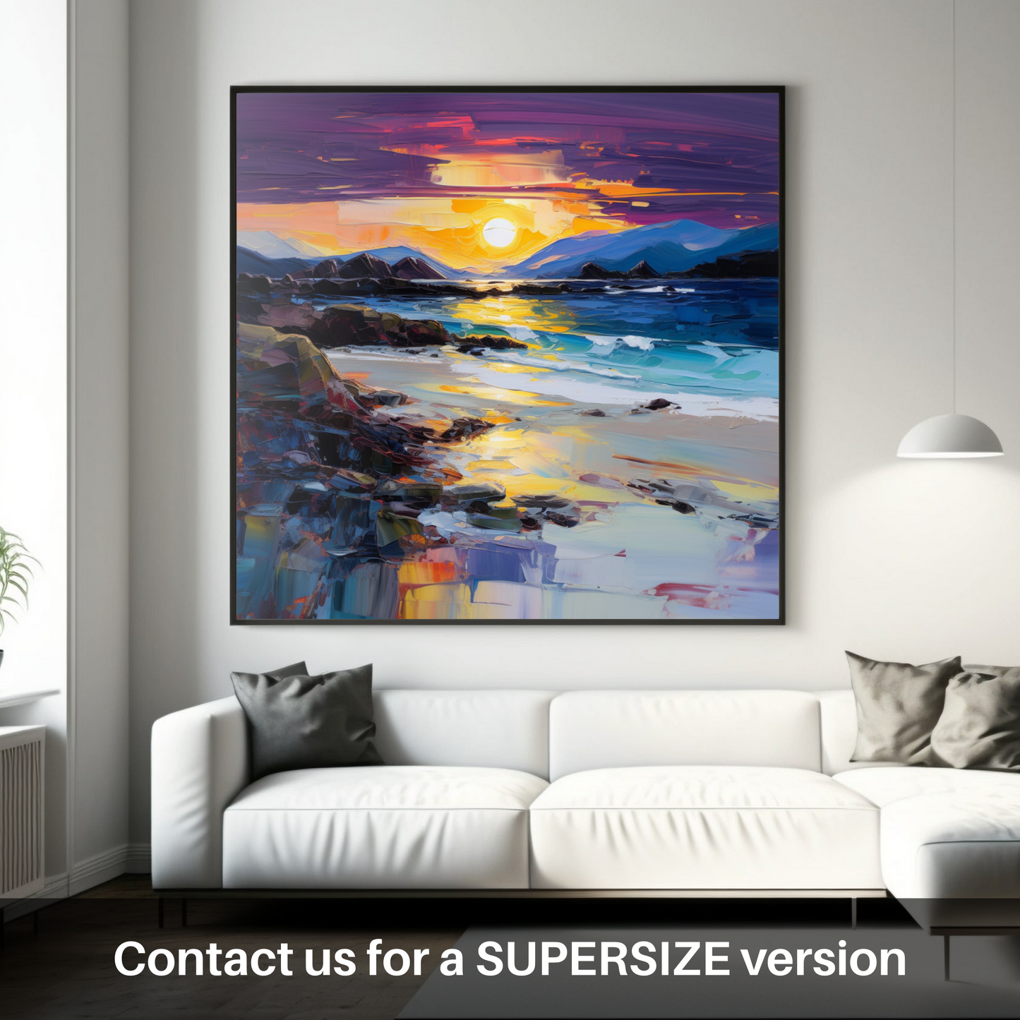 Huge supersize print of Seilebost Beach at dusk