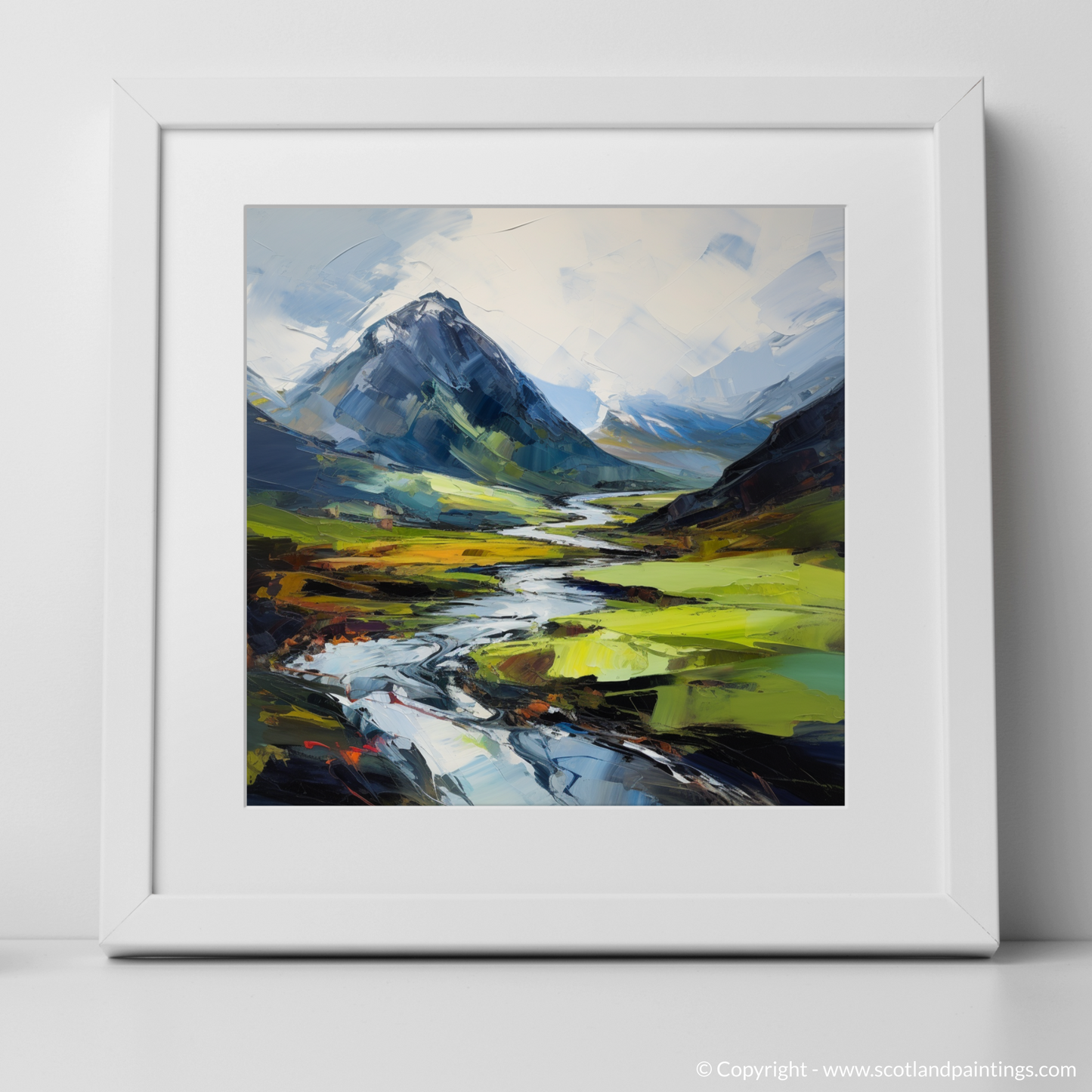 Art Print of Meall Greigh with a white frame