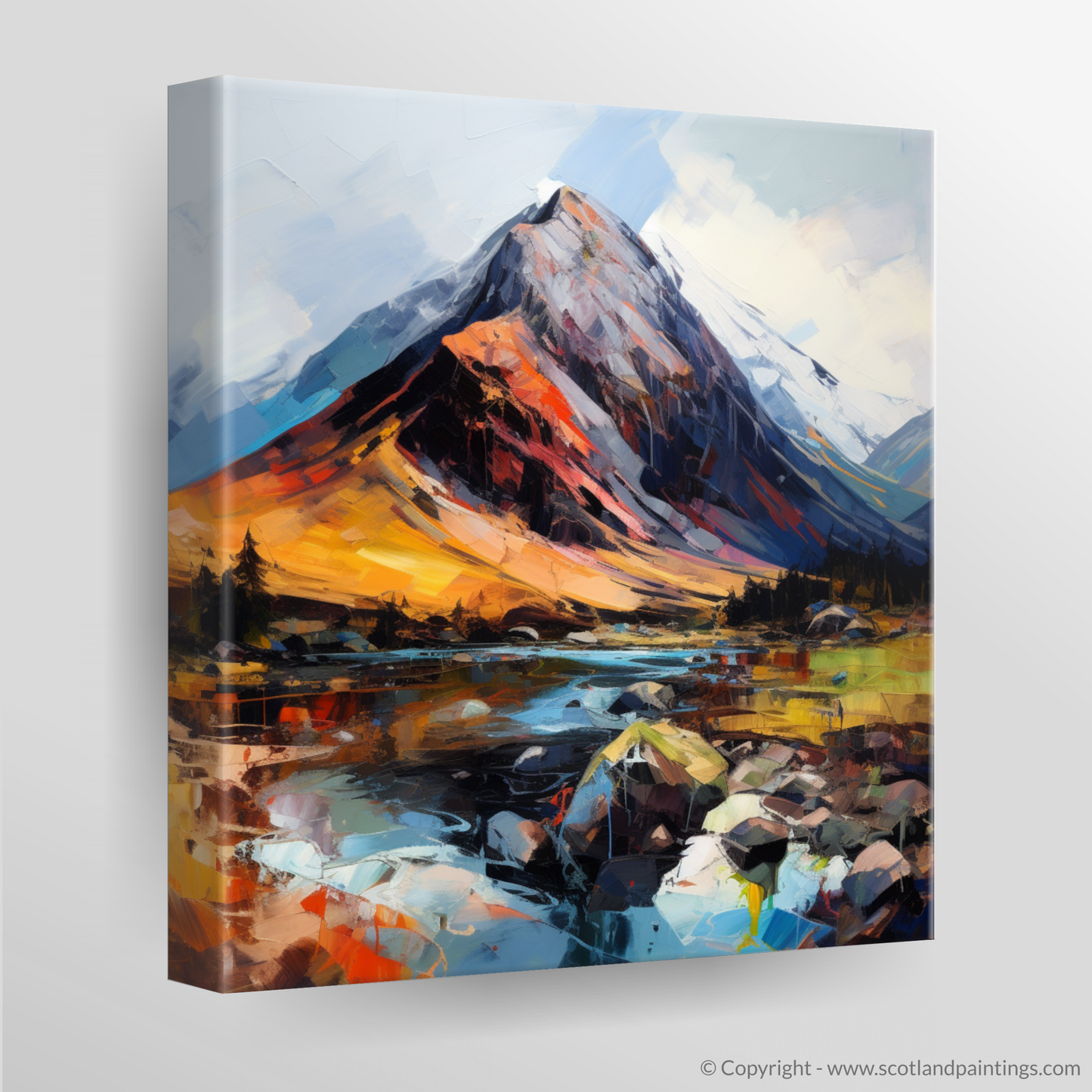 Painting and Art Print of Ben Nevis. Ben Nevis Unleashed: An Expressionist Ode to the Scottish Highlands.