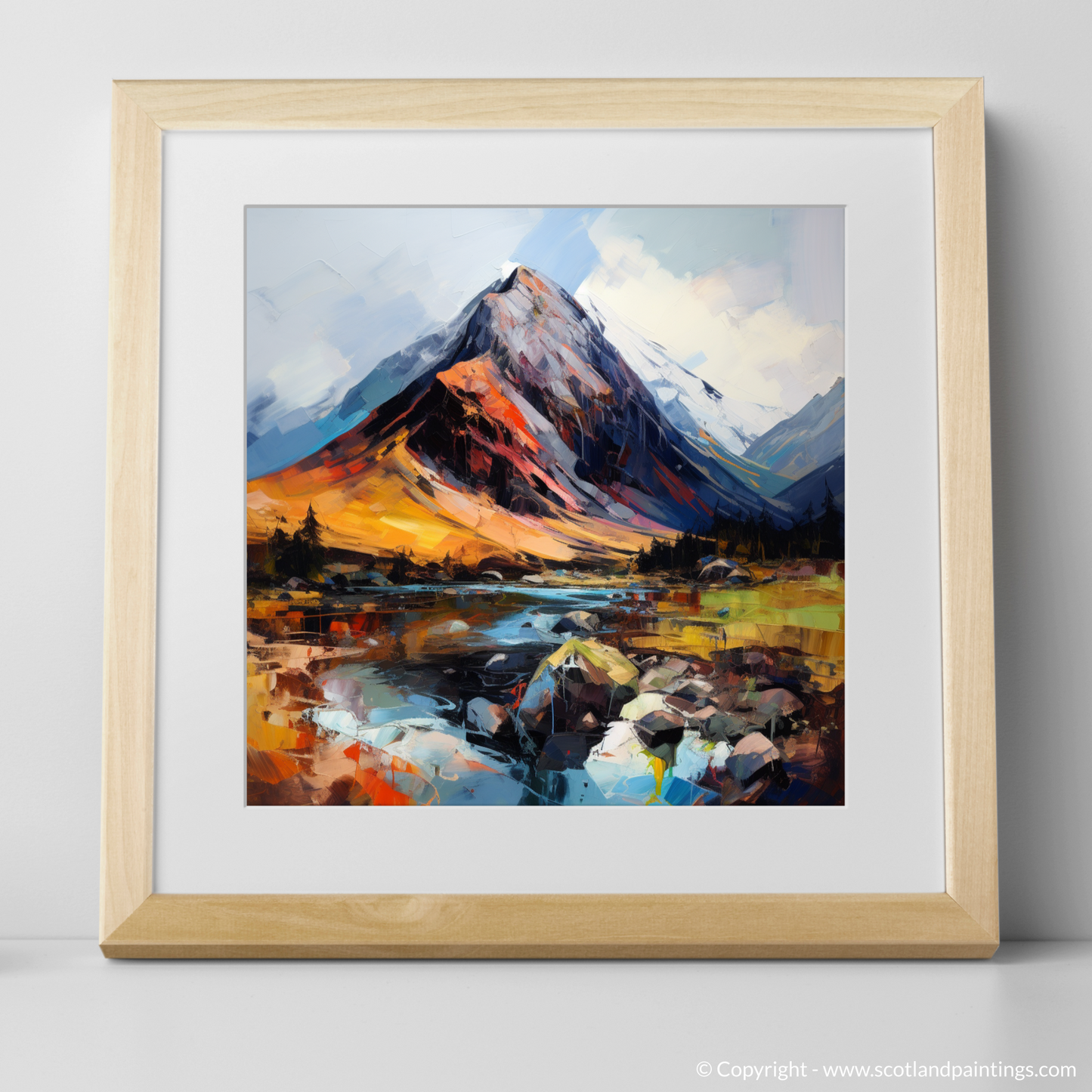 Painting and Art Print of Ben Nevis. Ben Nevis Unleashed: An Expressionist Ode to the Scottish Highlands.