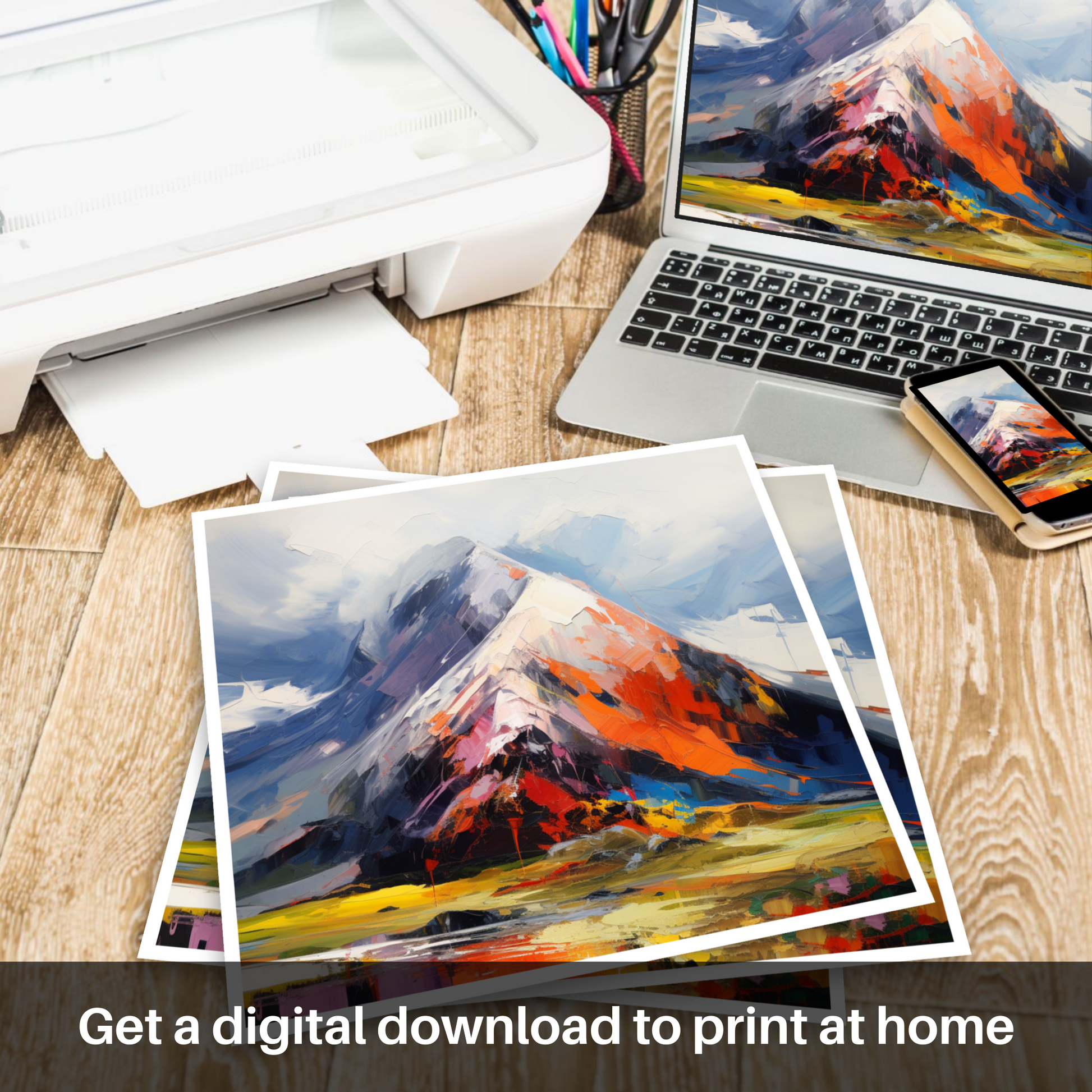 Downloadable and printable picture of Ben Nevis