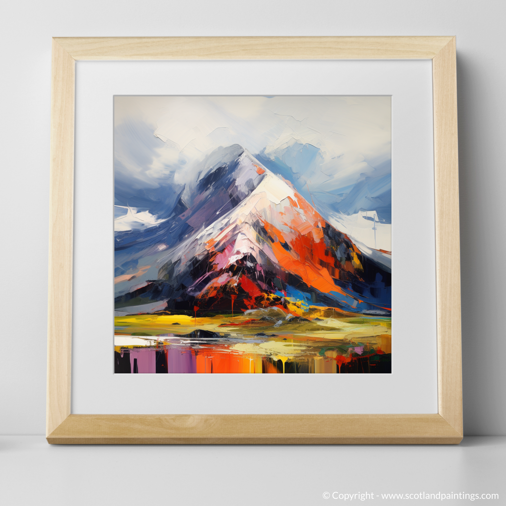 Art Print of Ben Nevis with a natural frame