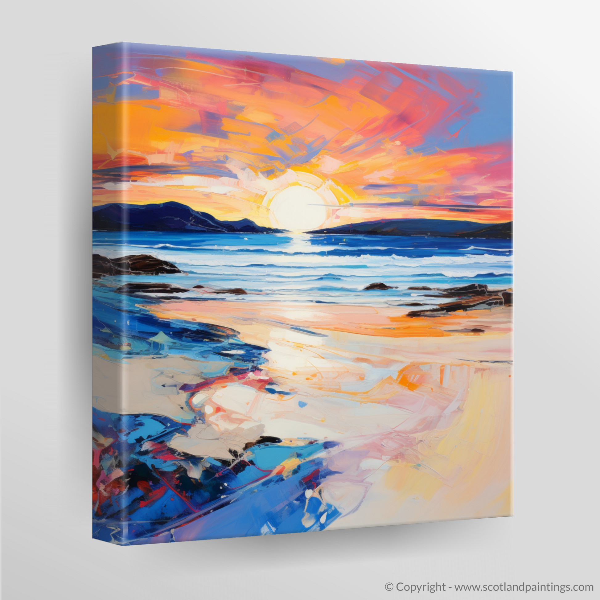 Canvas Print of Traigh Mhor at sunset