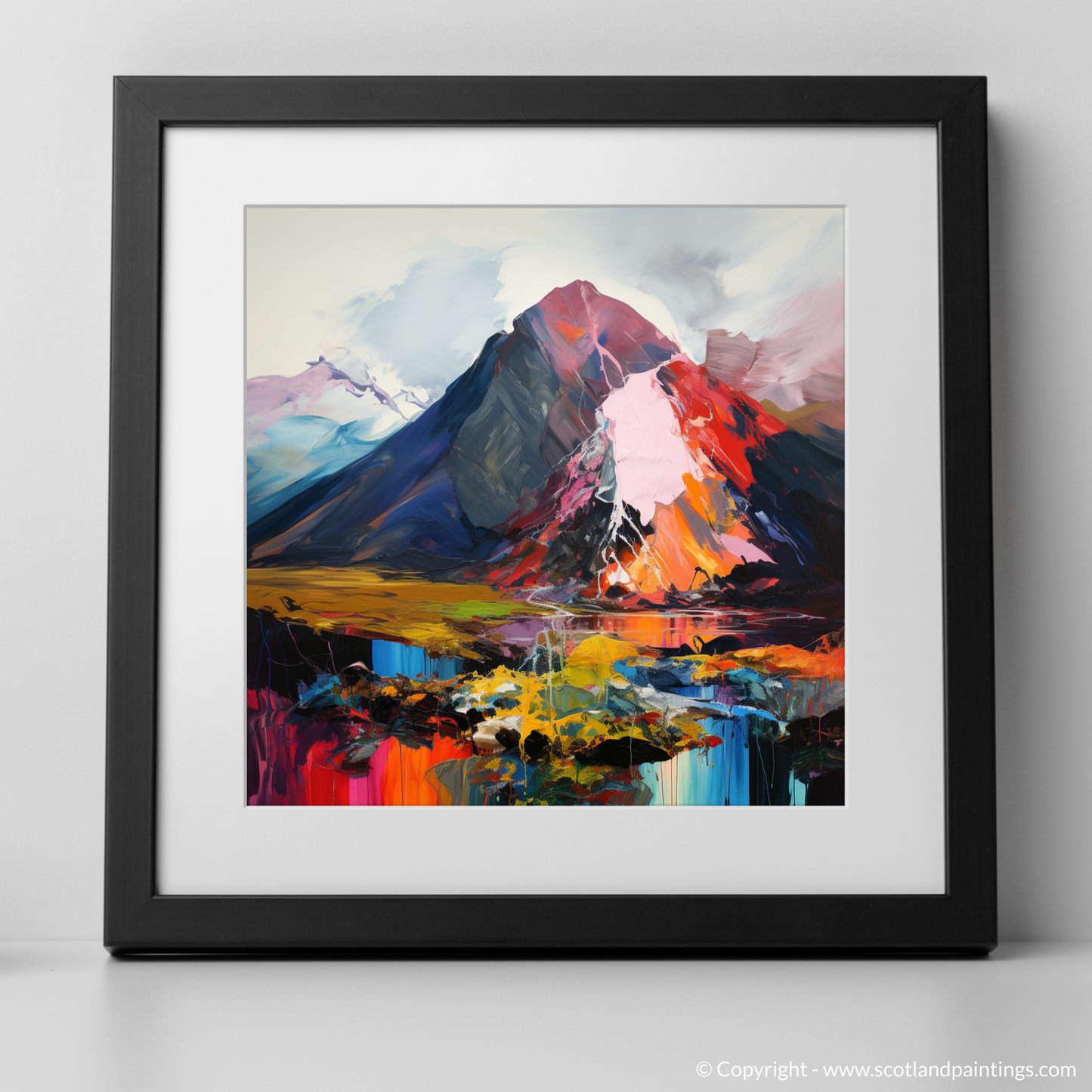 Painting and Art Print of Ben Nevis. Expressionist Tribute to Ben Nevis.