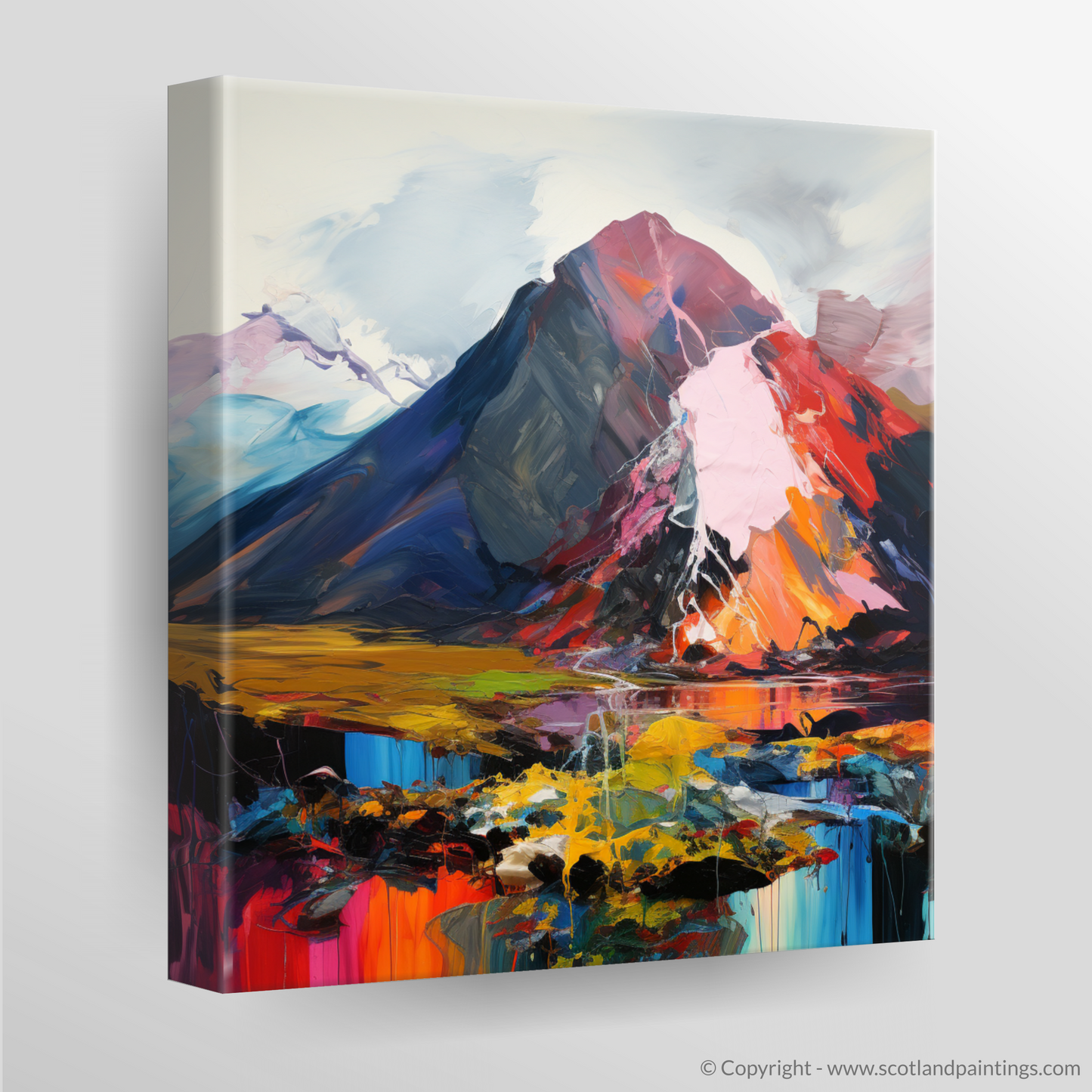 Painting and Art Print of Ben Nevis. Expressionist Tribute to Ben Nevis.