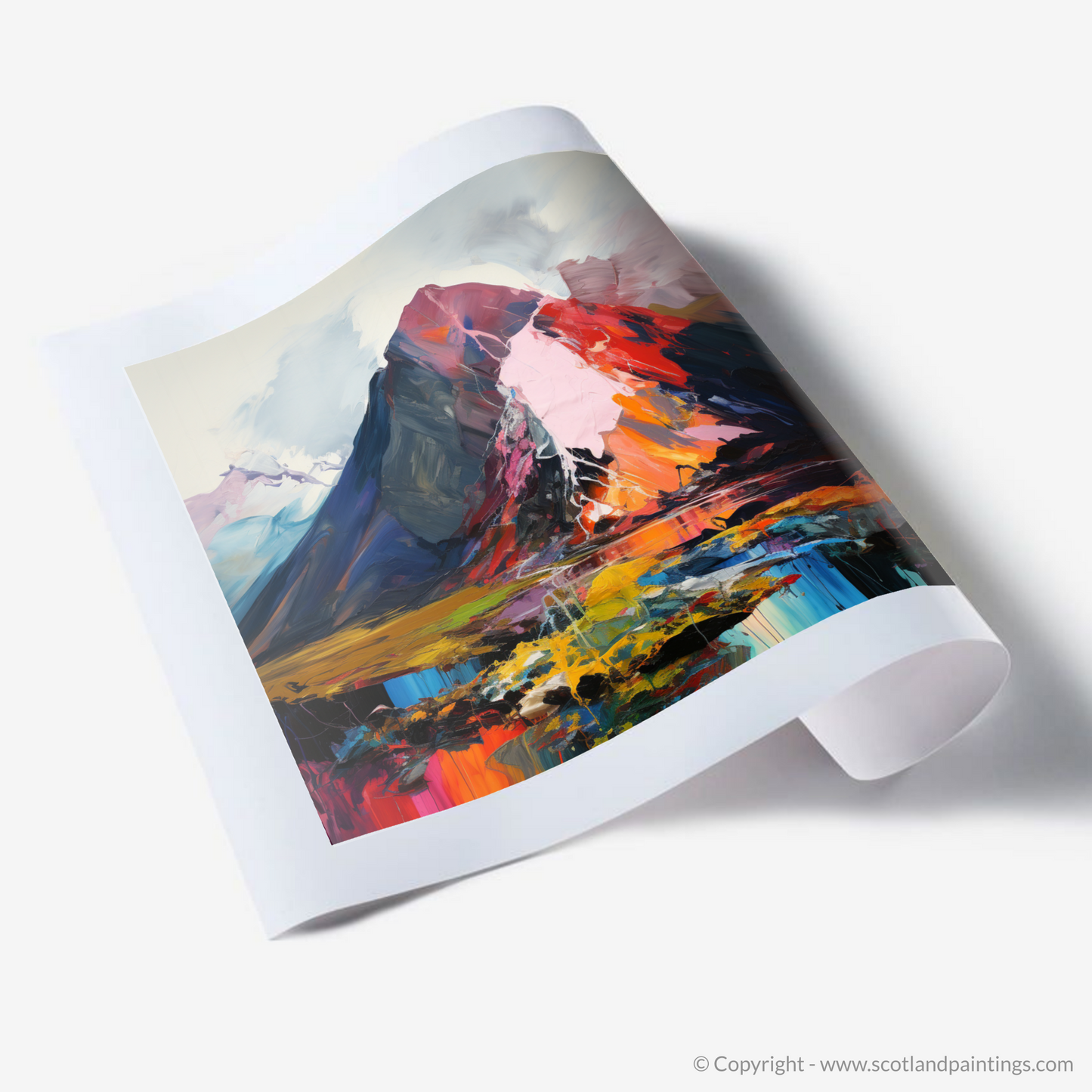 Painting and Art Print of Ben Nevis. Expressionist Tribute to Ben Nevis.