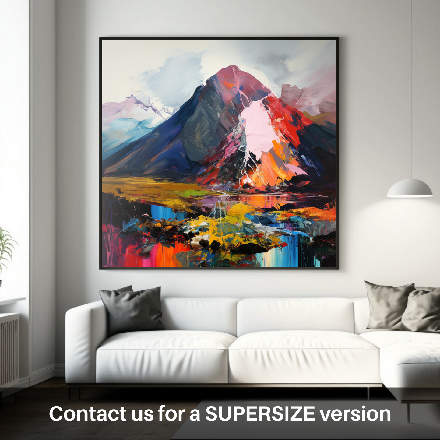 Painting and Art Print of Ben Nevis. Expressionist Tribute to Ben Nevis.