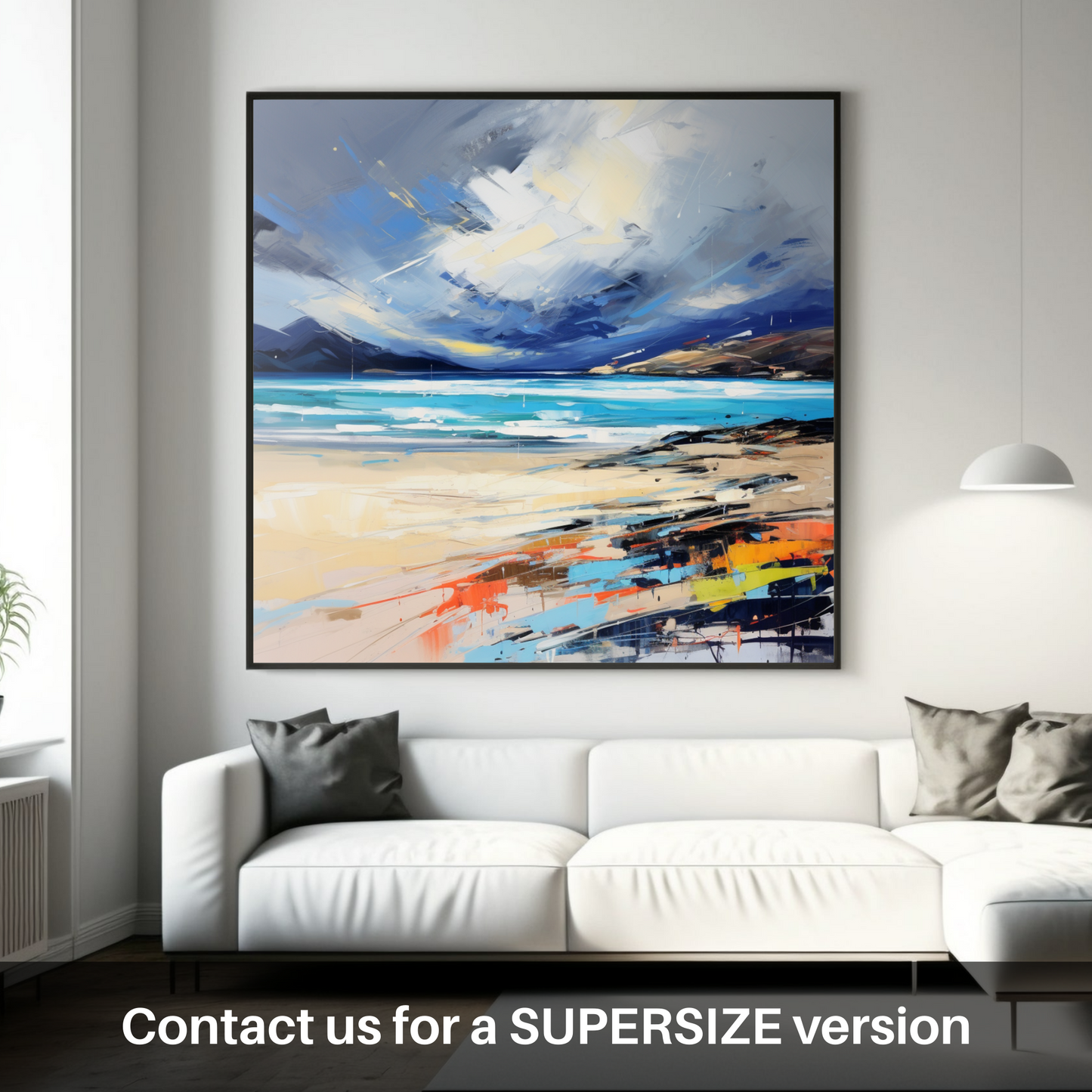Huge supersize print of Luskentyre Beach with a stormy sky