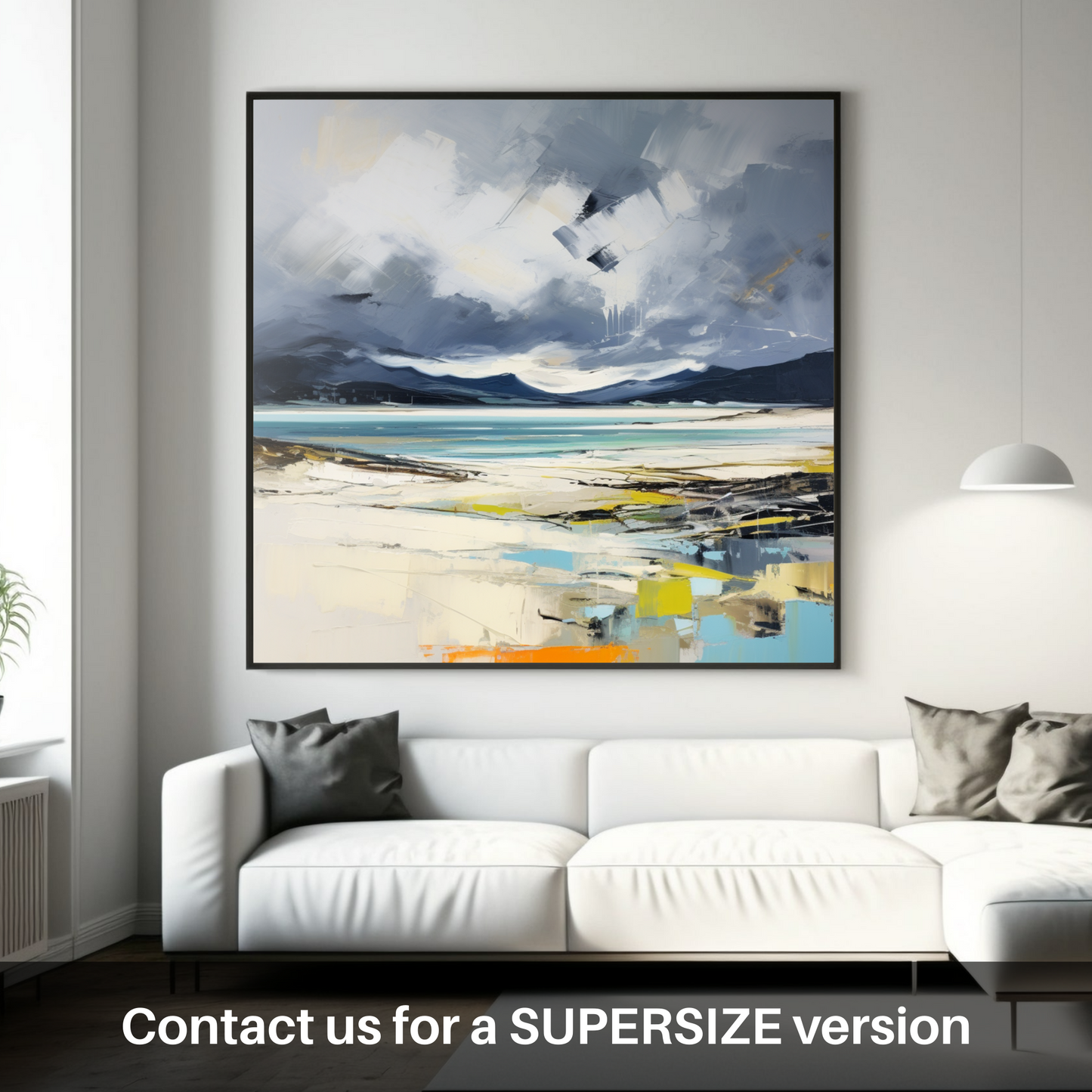 Huge supersize print of Luskentyre Beach with a stormy sky